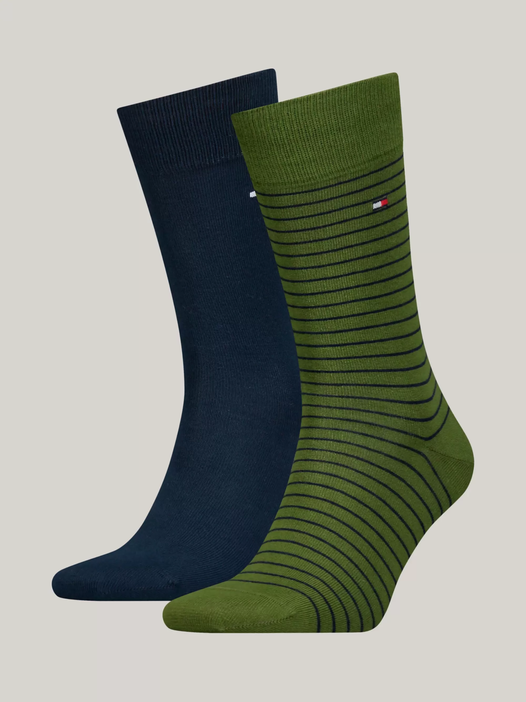 Sokken*Tommy Hilfiger Sokken Met Microstreep ARMY GREEN