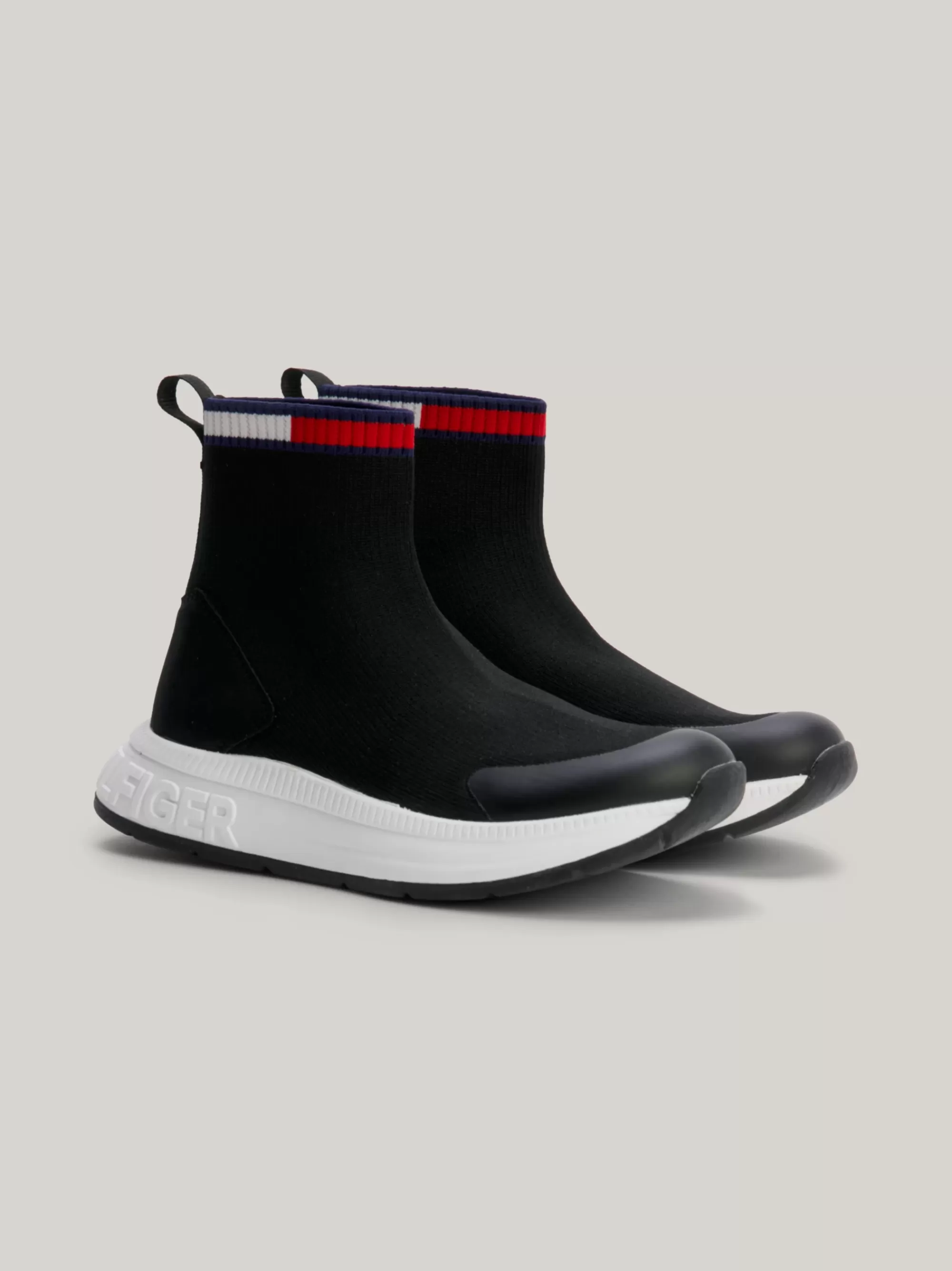 Schoenen & Accessoires | Schoenen & Accessoires*Tommy Hilfiger Soksneaker Met Signature-tape BLACK