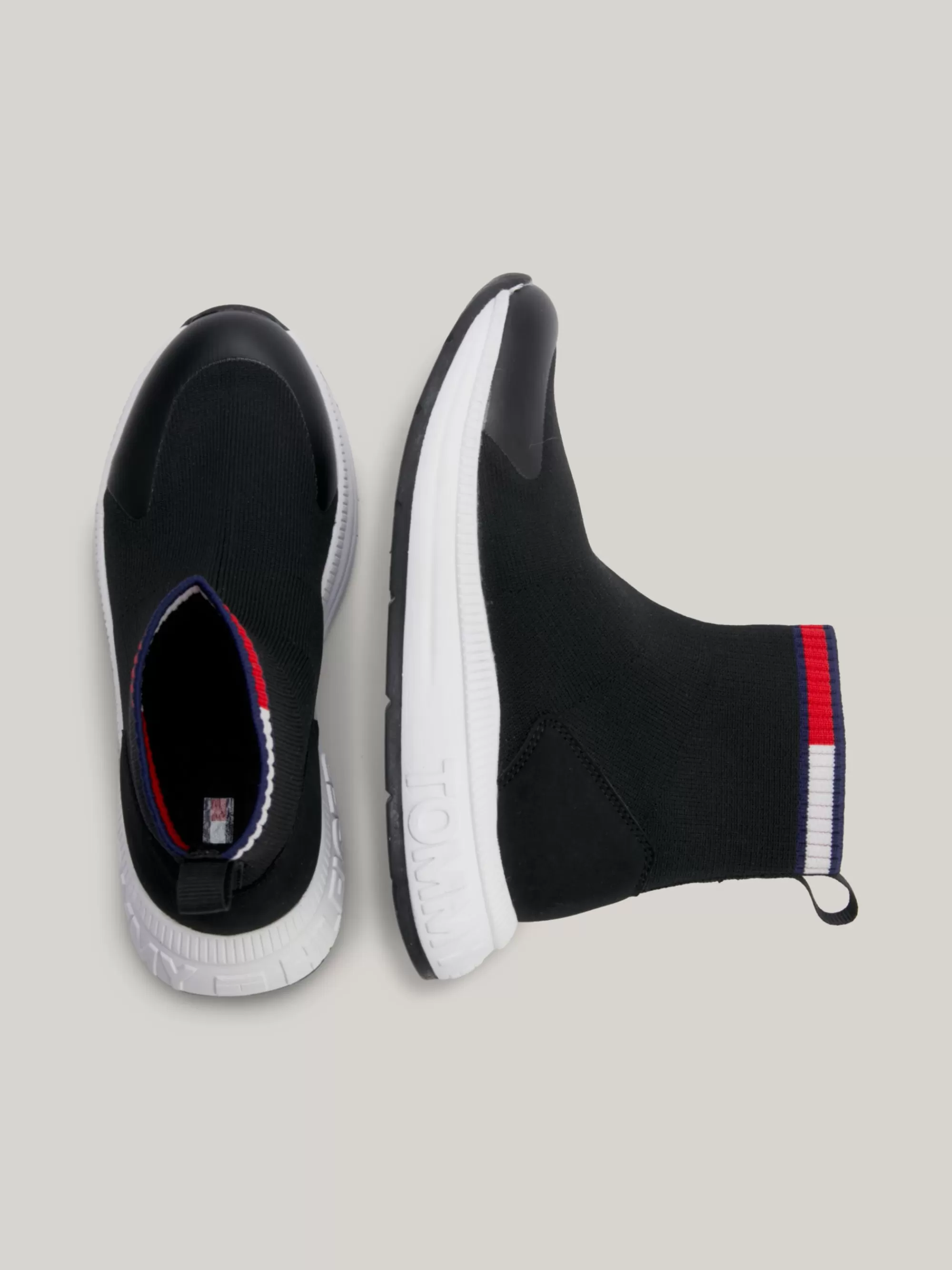 Schoenen & Accessoires | Schoenen & Accessoires*Tommy Hilfiger Soksneaker Met Signature-tape BLACK
