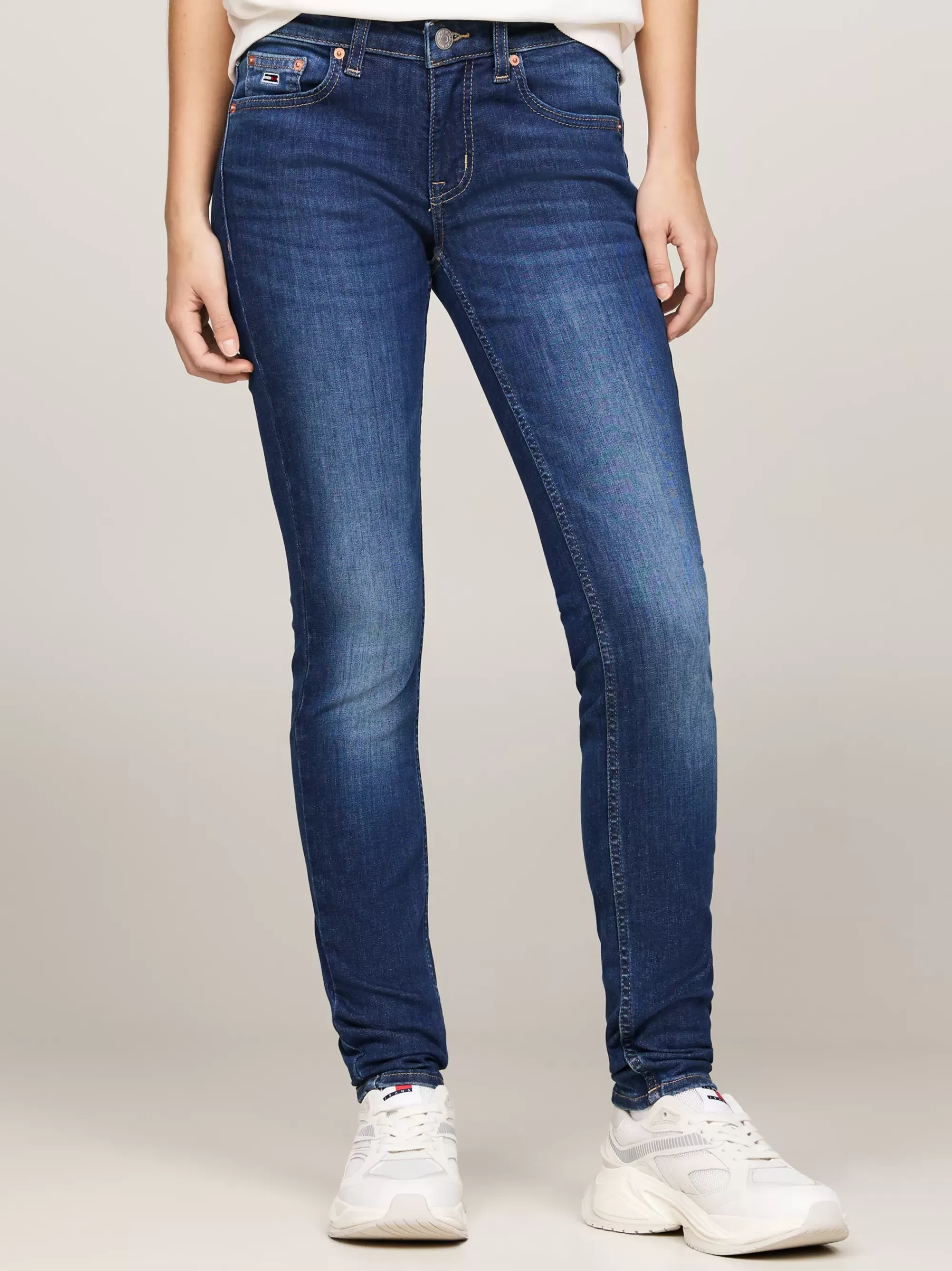 Jeans*Tommy Hilfiger Sophie Low Rise Skinny Jeans Met Fading DENIM DARK