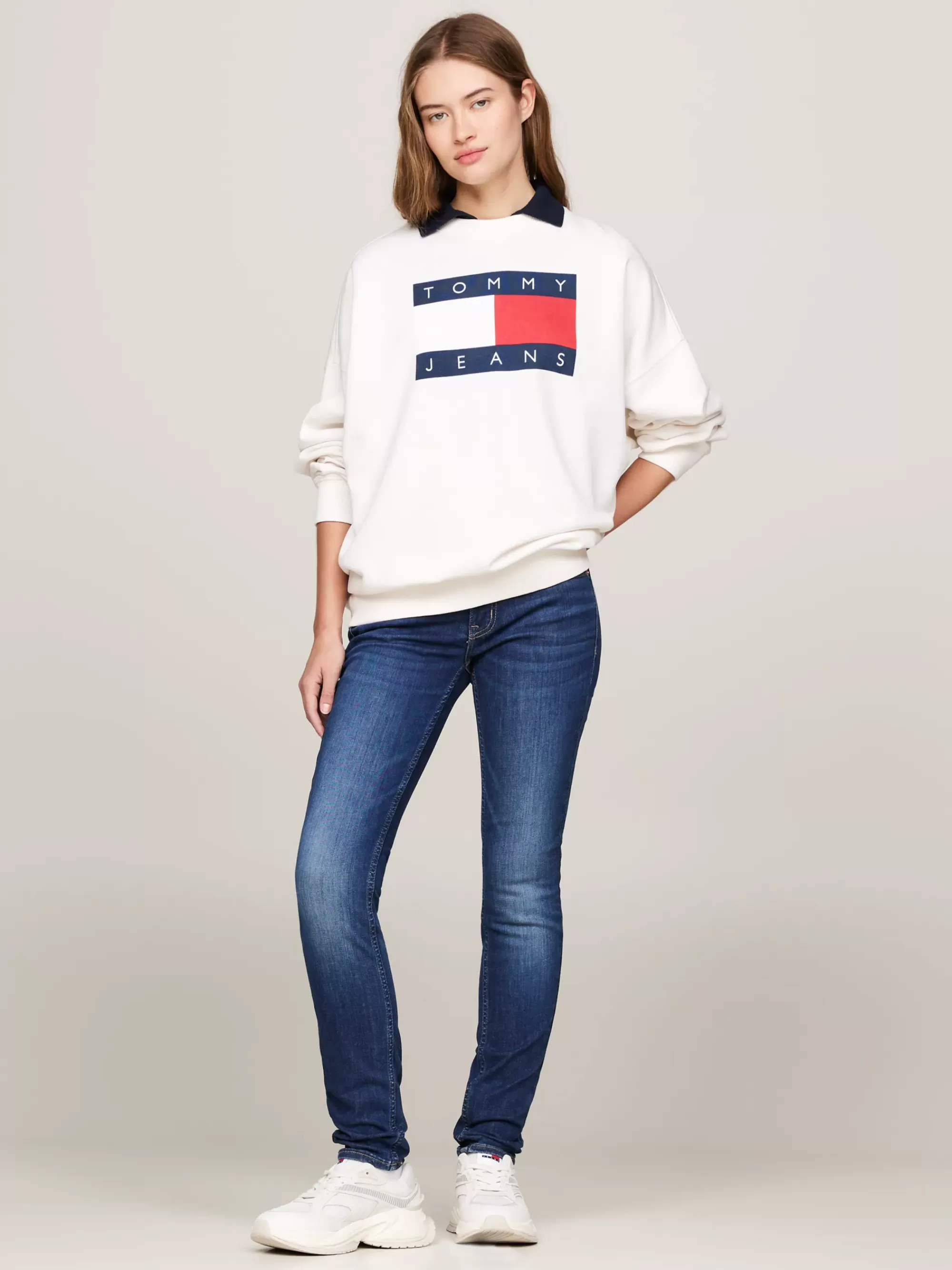 Jeans*Tommy Hilfiger Sophie Low Rise Skinny Jeans Met Fading DENIM DARK