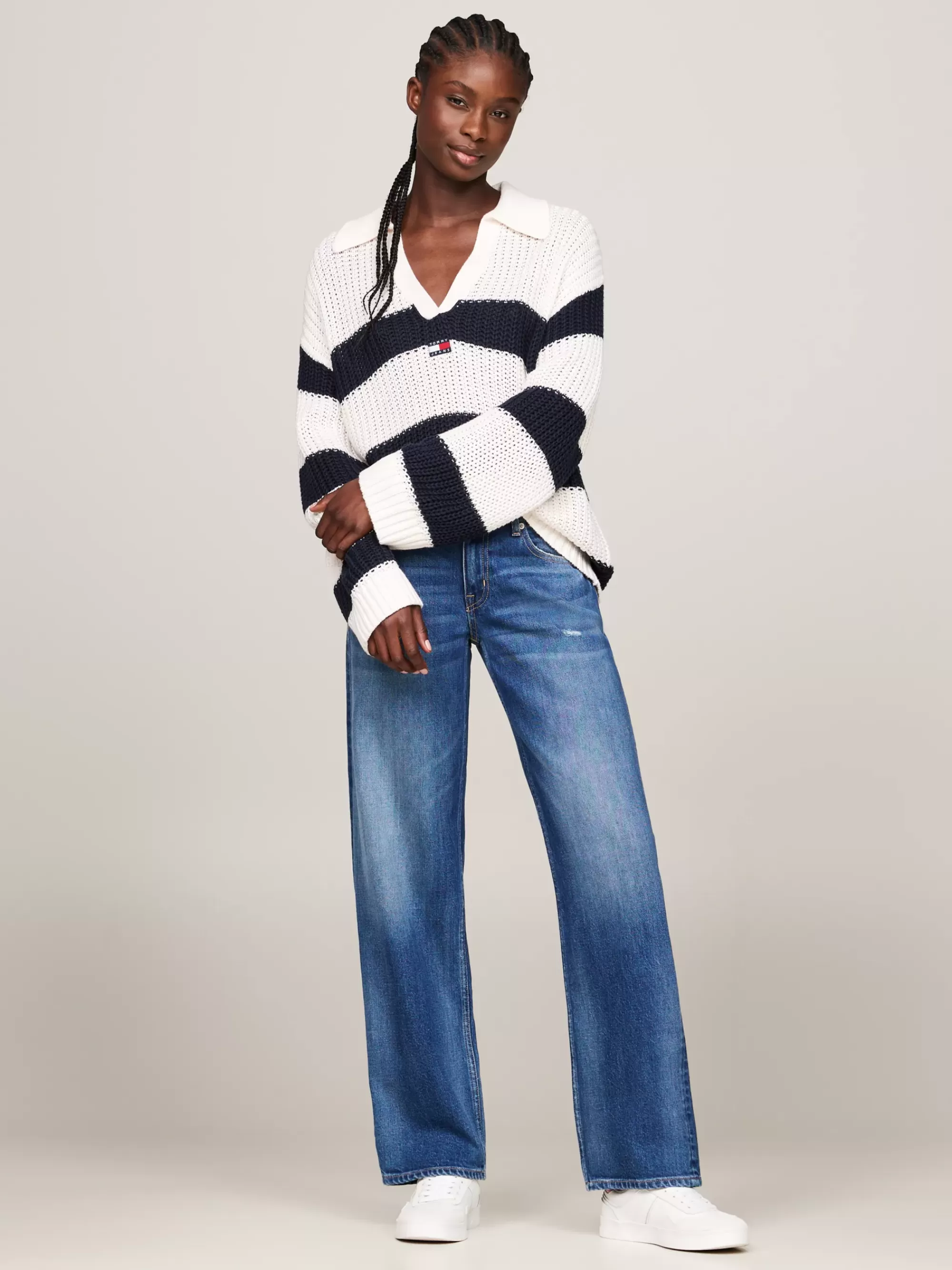 Jeans*Tommy Hilfiger Sophie Low Rise Straight Distressed Jeans DENIM MEDIUM