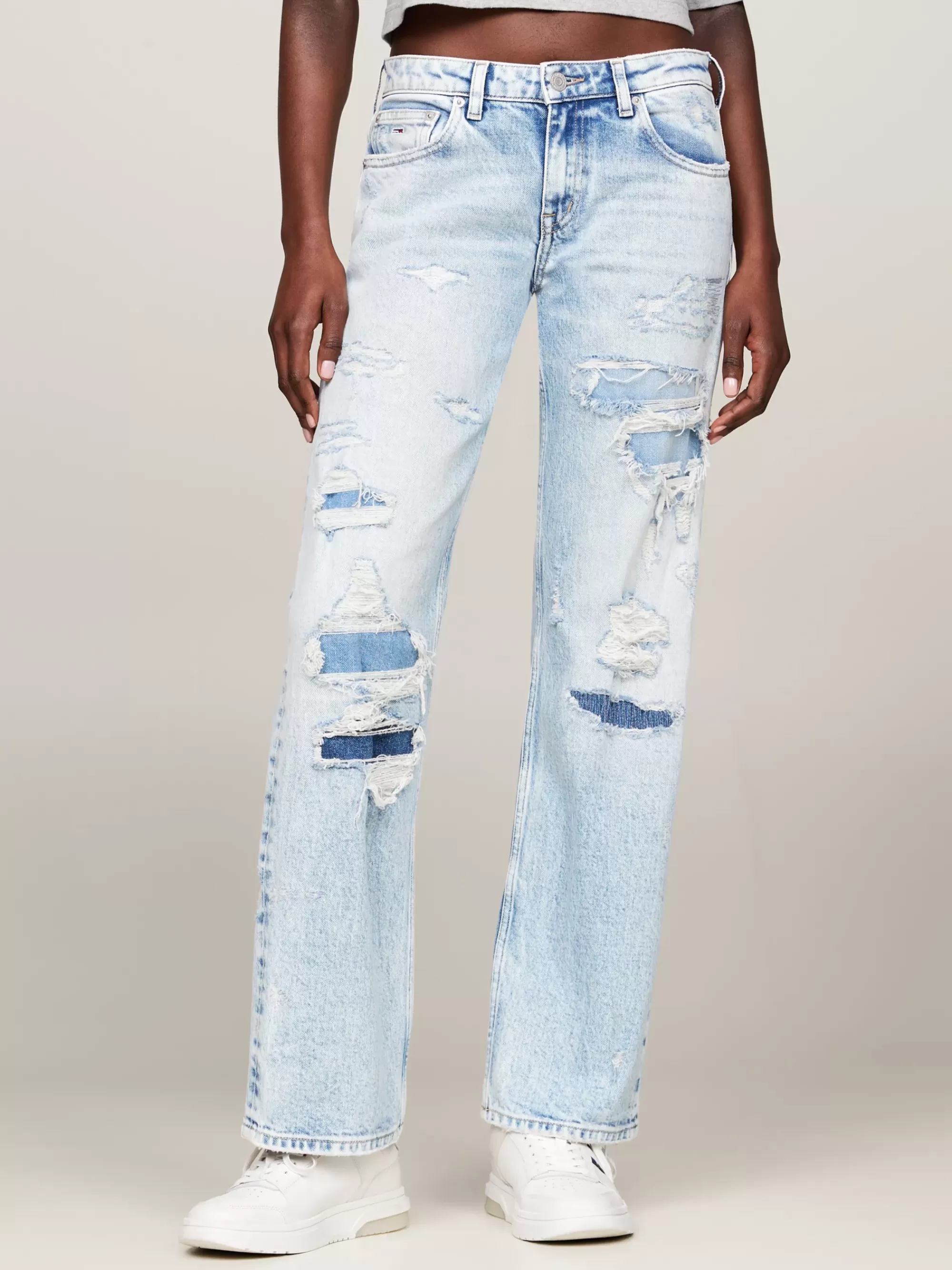 Jeans*Tommy Hilfiger Sophie Low Rise Straight Jeans Met Distressing DENIM LIGHT