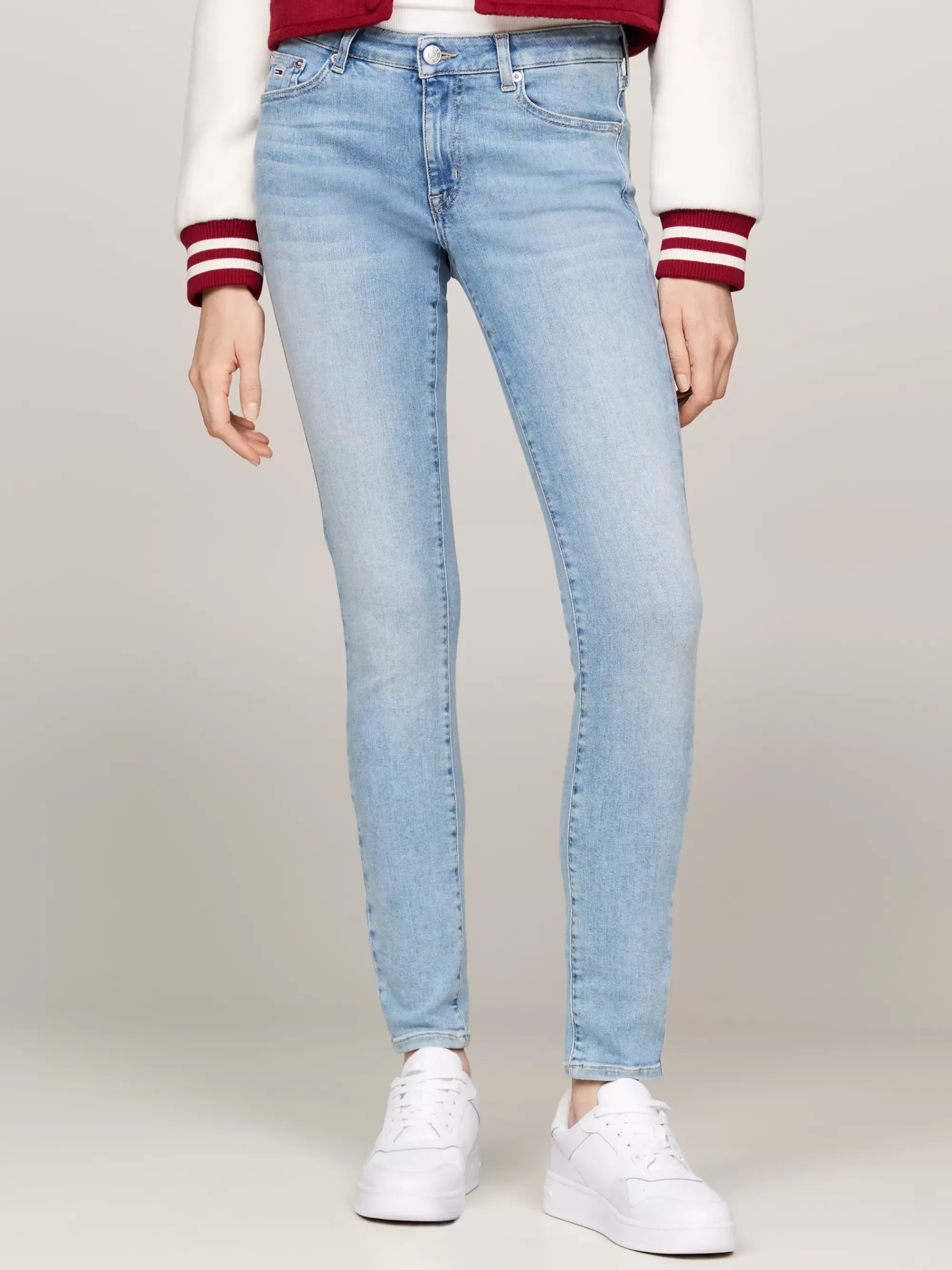 Jeans*Tommy Hilfiger Sophie Skinny Low Rise Jeans Met Fading DENIM LIGHT