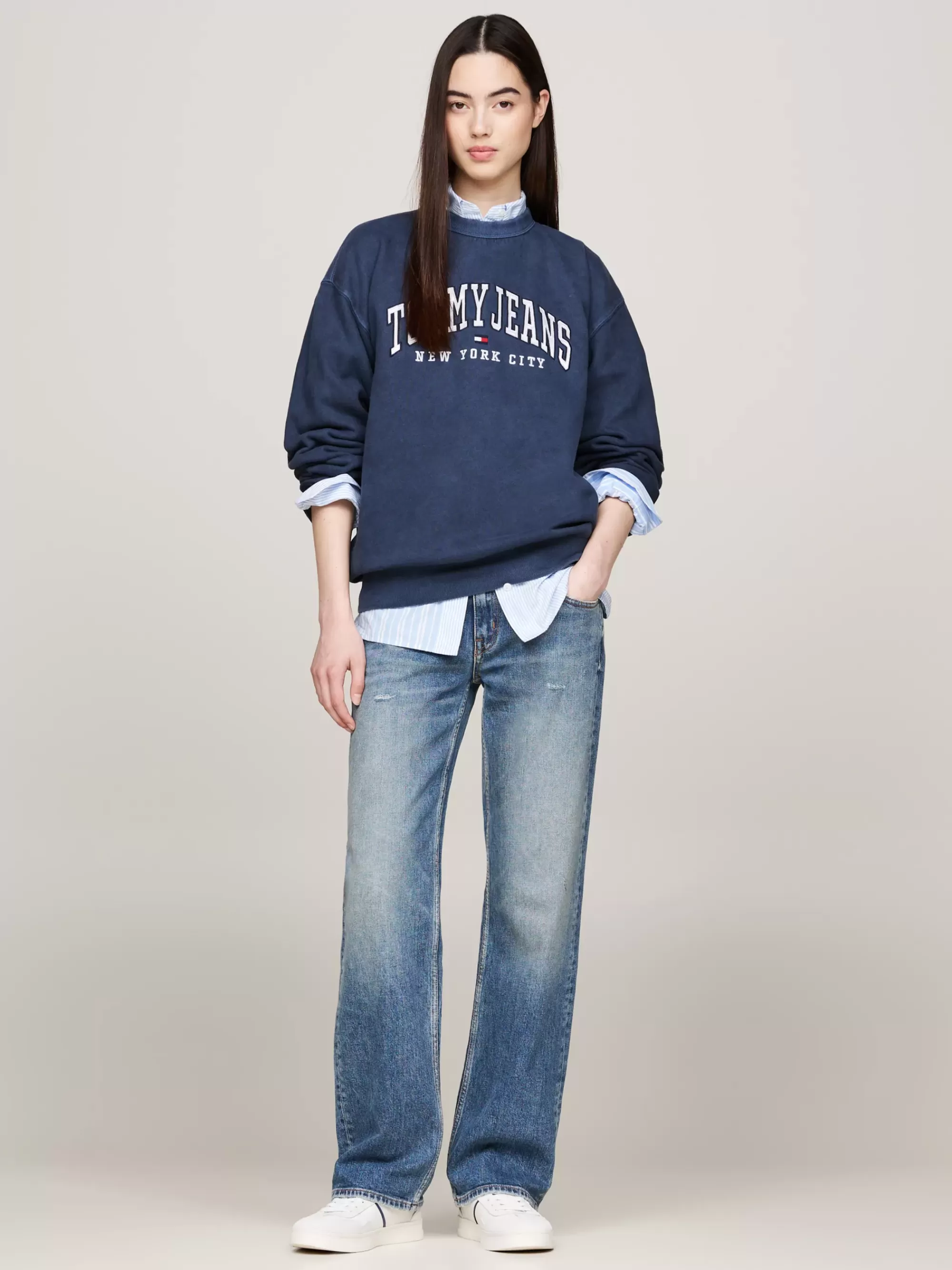 Jeans*Tommy Hilfiger Sophie Straight Low Rise Jeans Met Distressing DENIM MEDIUM