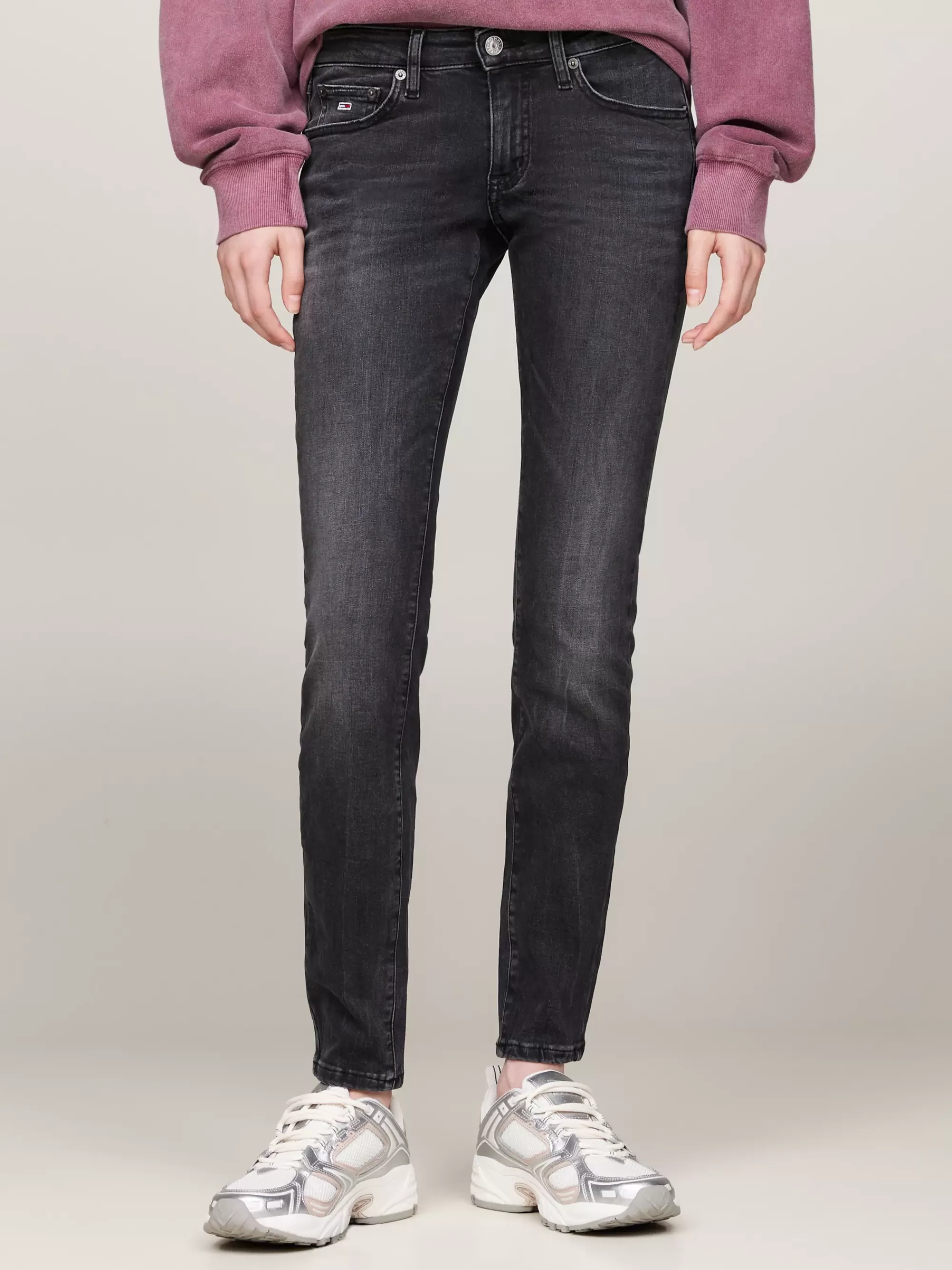 Jeans*Tommy Hilfiger Sophie Zwarte Skinny Jeans Met Fading DENIM BLACK