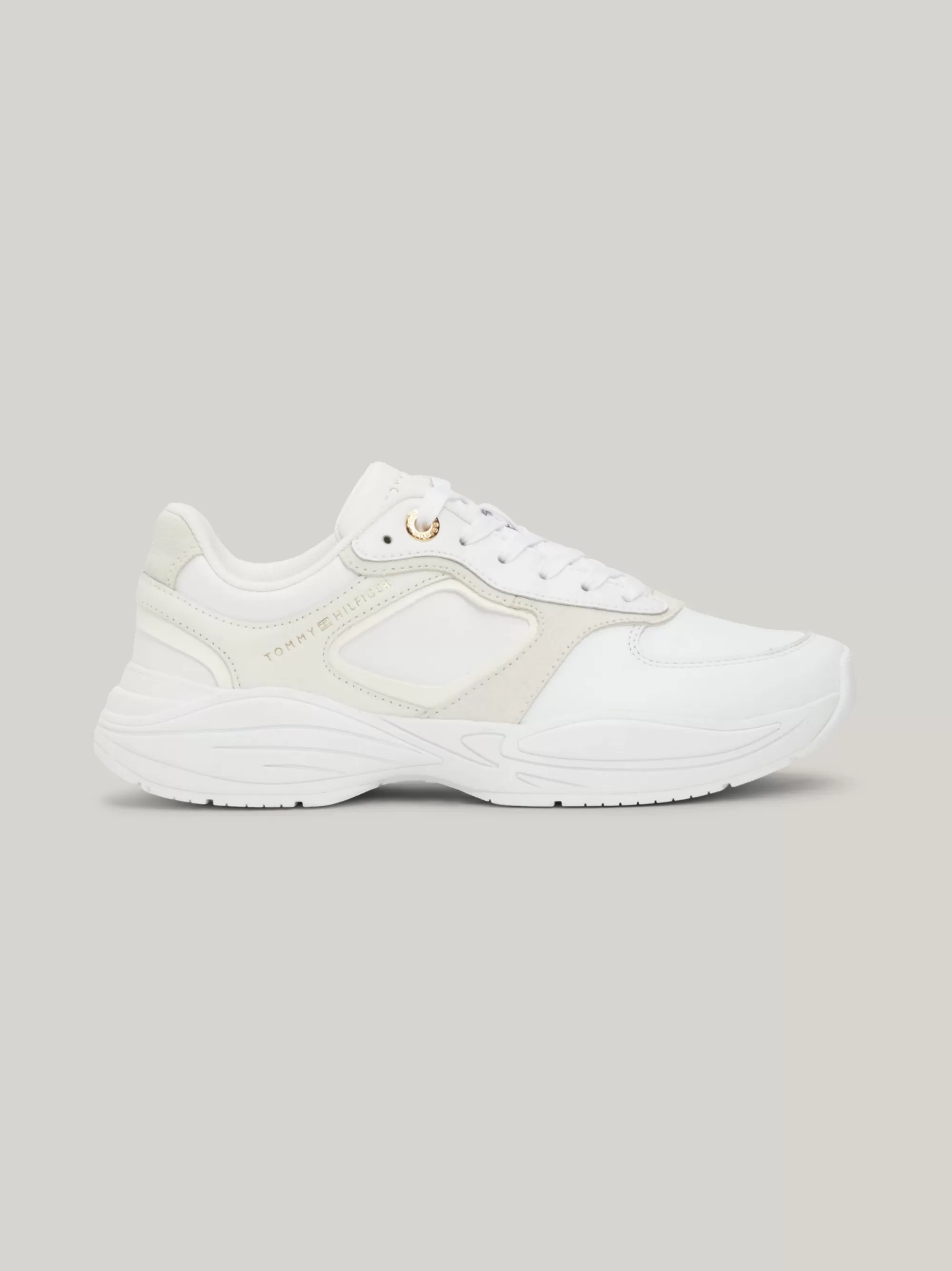 Sneakers*Tommy Hilfiger Sport Casual Chunky Leren Hardloopsneaker WHITE