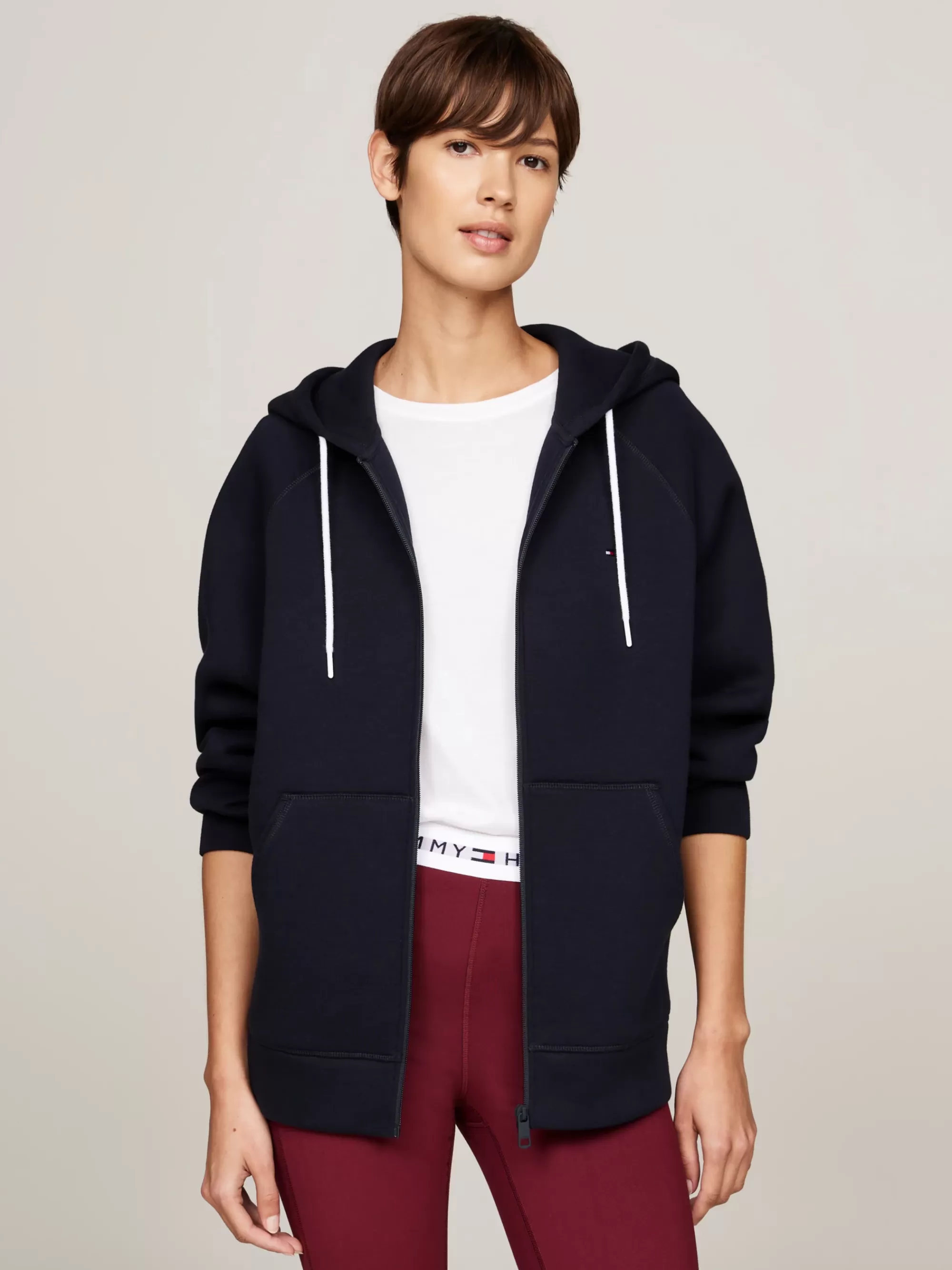 Tommy Hilfiger Sport | Sweatshirts & Hoodies*Tommy Hilfiger Sport Relaxed Fit Hoodie Met Rits DESERT SKY