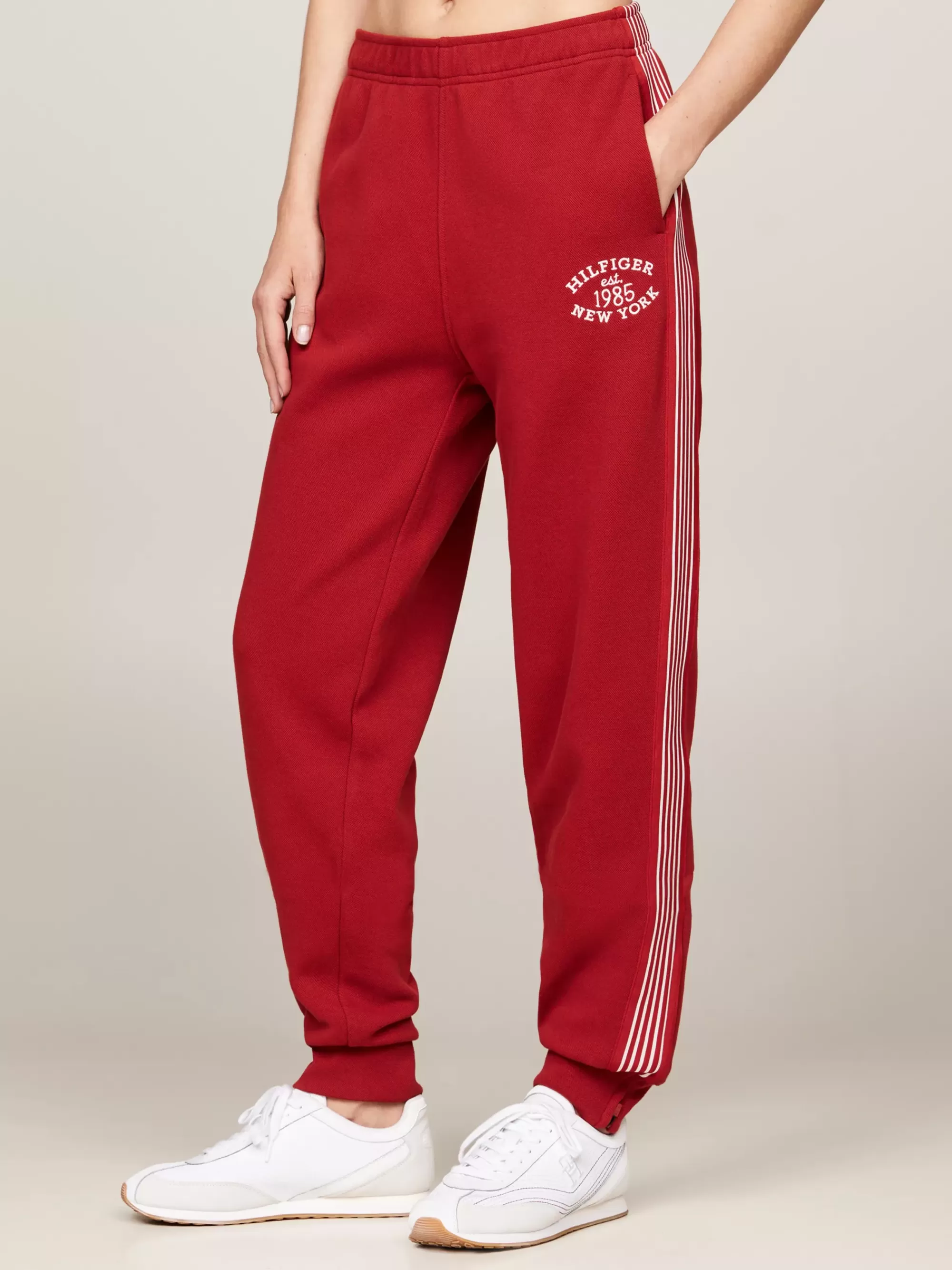 Tommy Hilfiger Sport | Co-Ords*Tommy Hilfiger Sport Varsity Jogger Met Gestreepte Bies DARK MAGMA