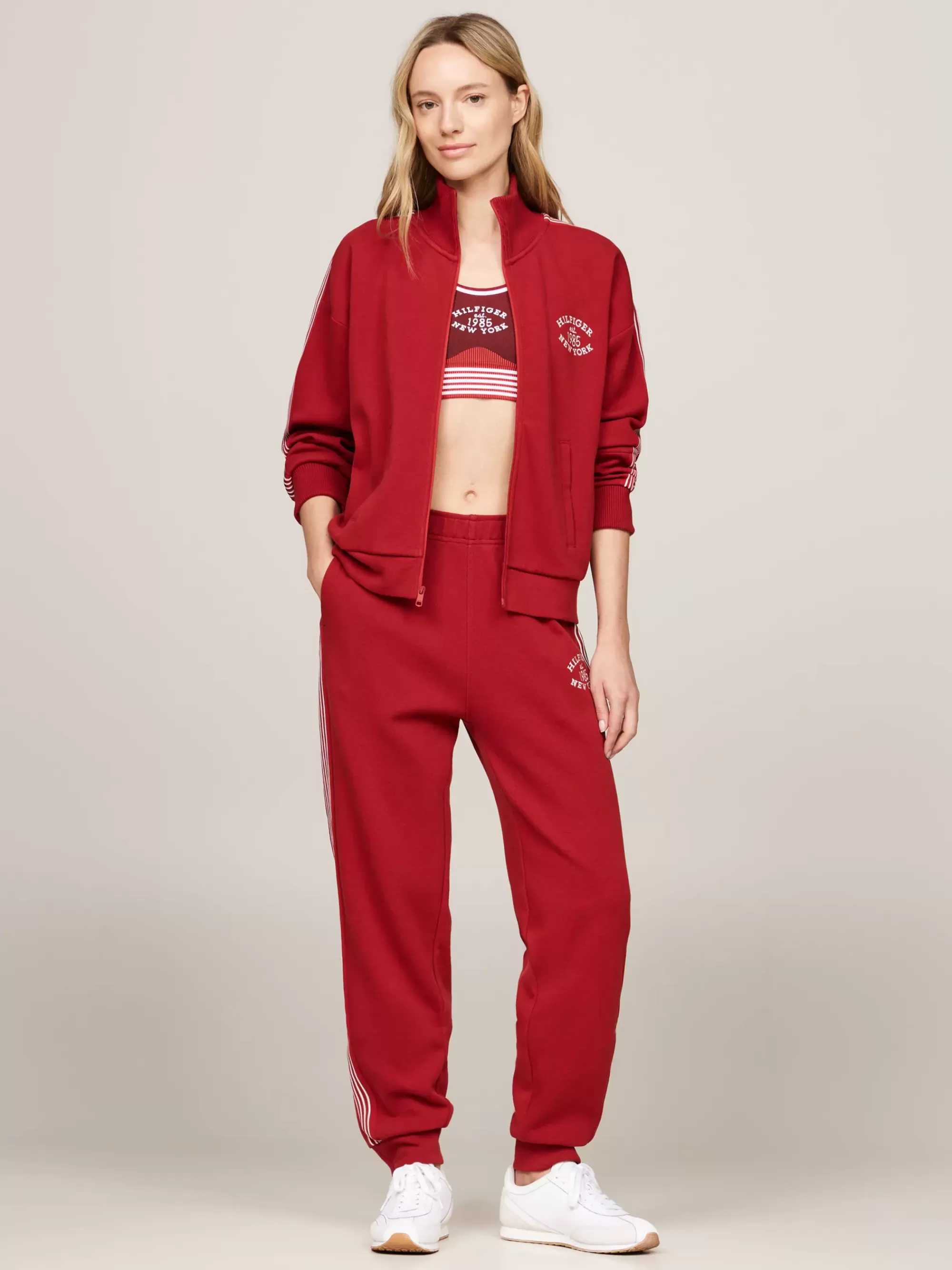Tommy Hilfiger Sport | Co-Ords*Tommy Hilfiger Sport Varsity Jogger Met Gestreepte Bies DARK MAGMA