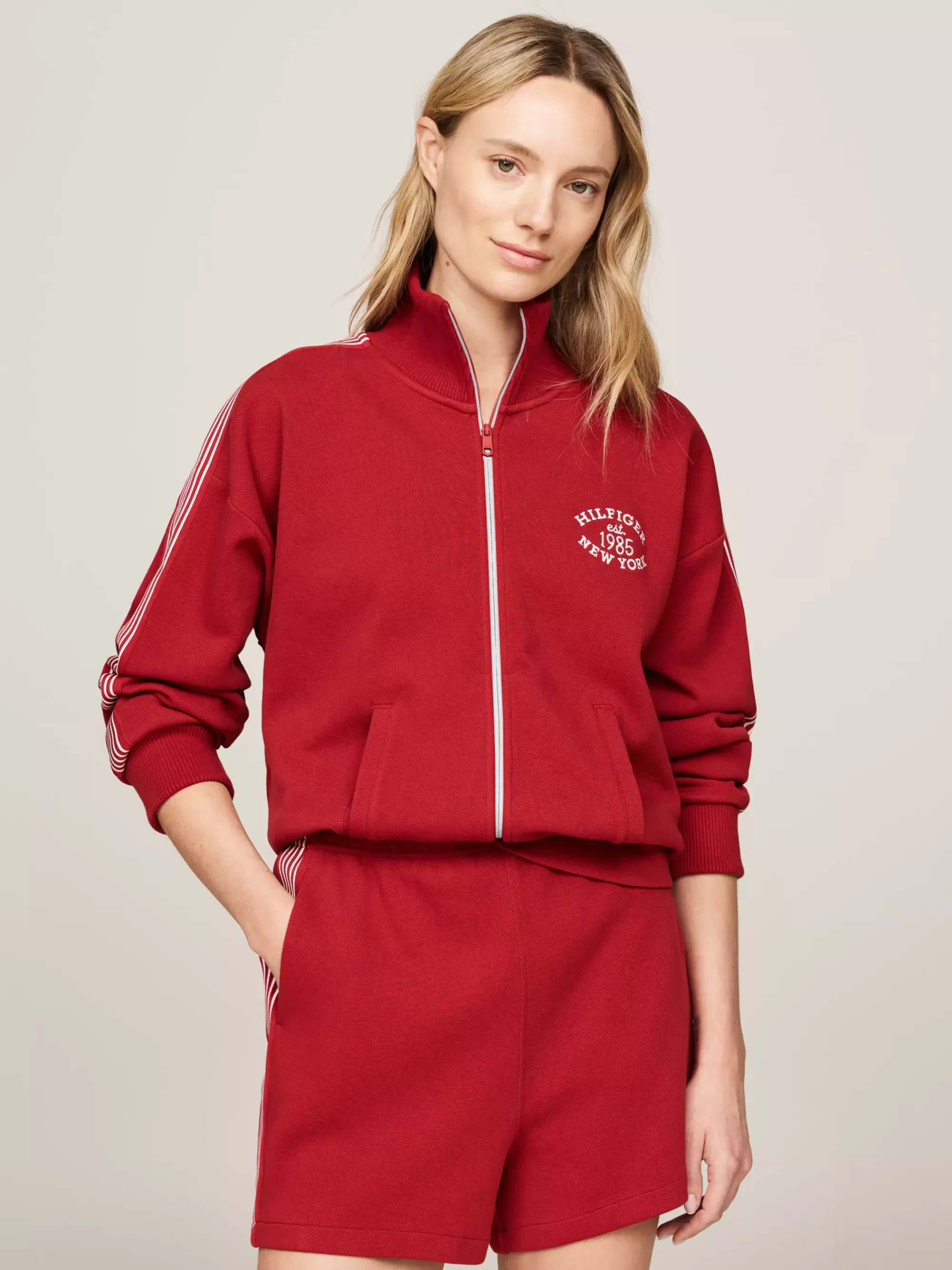 Tommy Hilfiger Sport | Co-Ords*Tommy Hilfiger Sport Varsity Trainingsjack Met Rits DARK MAGMA