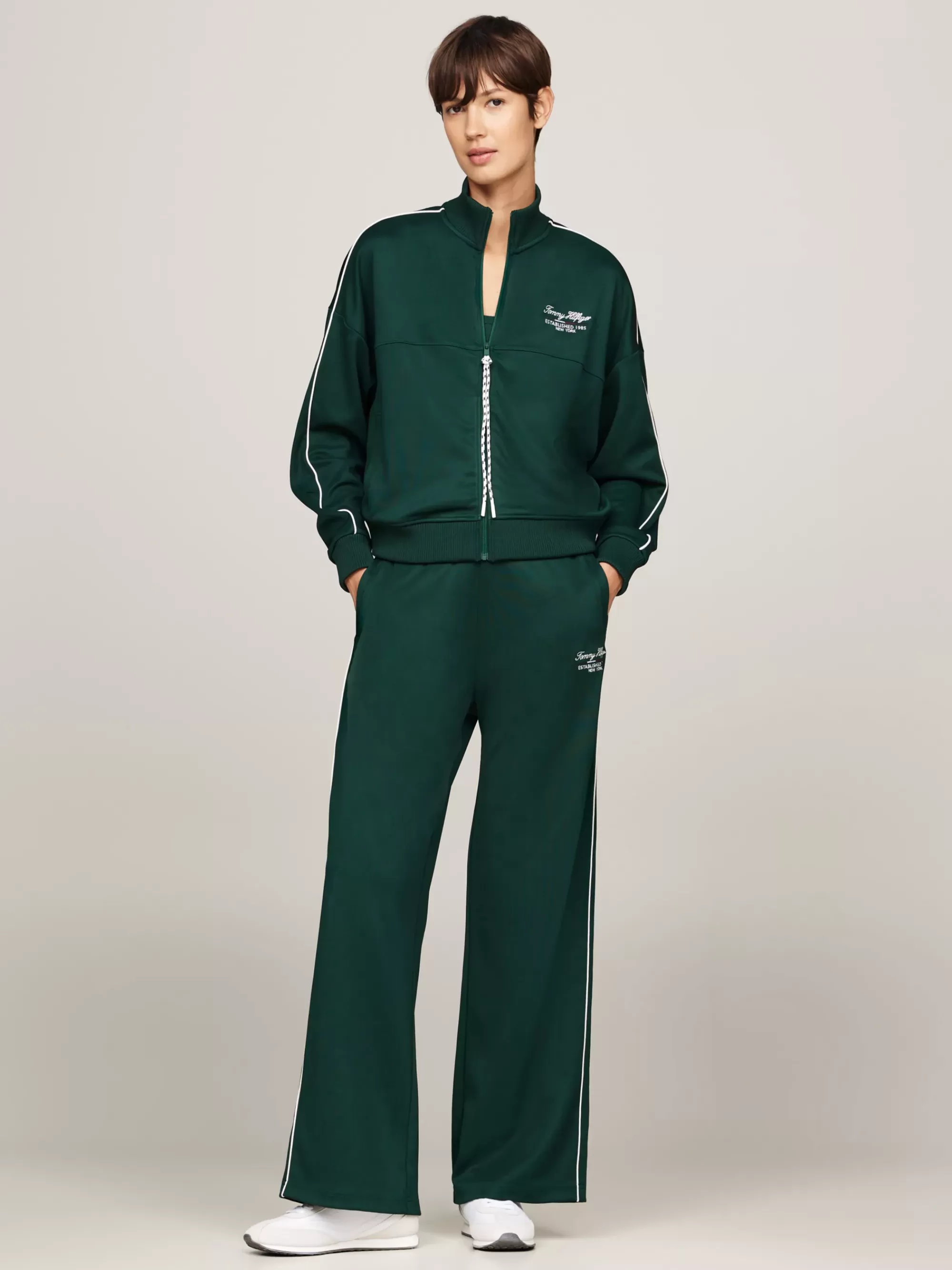 Tommy Hilfiger Sport | Sweatshirts & Hoodies*Tommy Hilfiger Sports Relaxed Fit Sweatshirt Met Rits ORNAMENTAL GREEN
