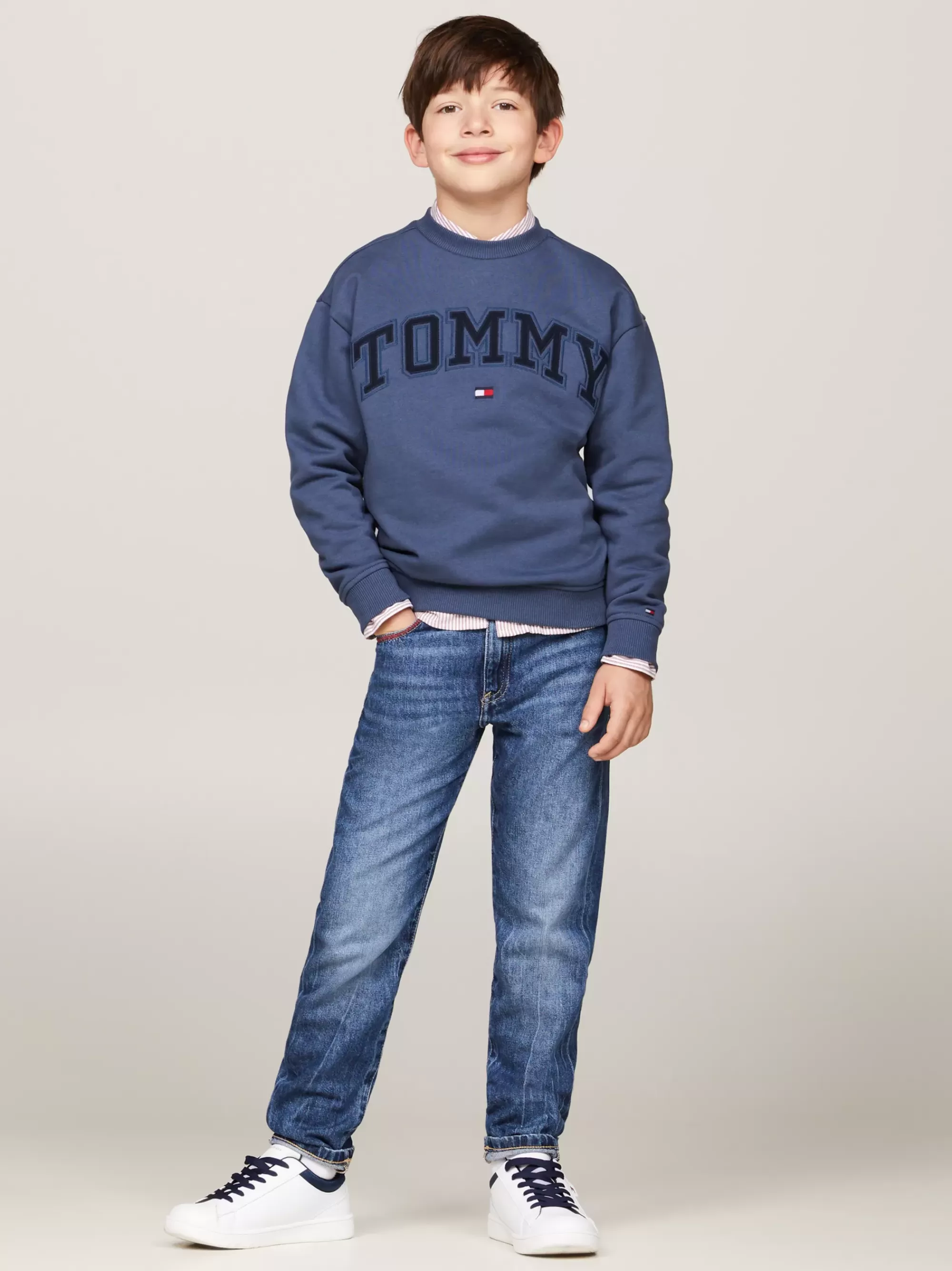 Jeans*Tommy Hilfiger Straight Faded Jeans Met Contraststiksel WORNIN