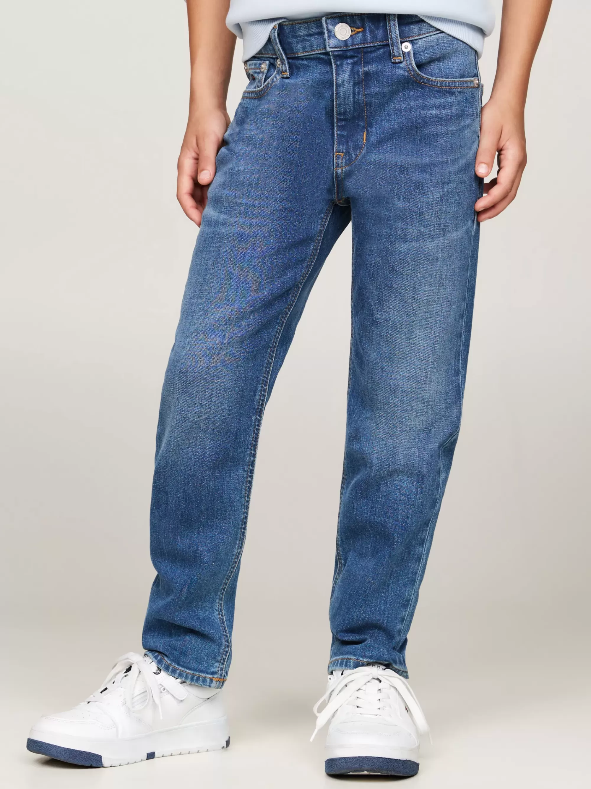 Jeans*Tommy Hilfiger Straight Leg Skaterjeans Met Distressing STREAKYBLUE
