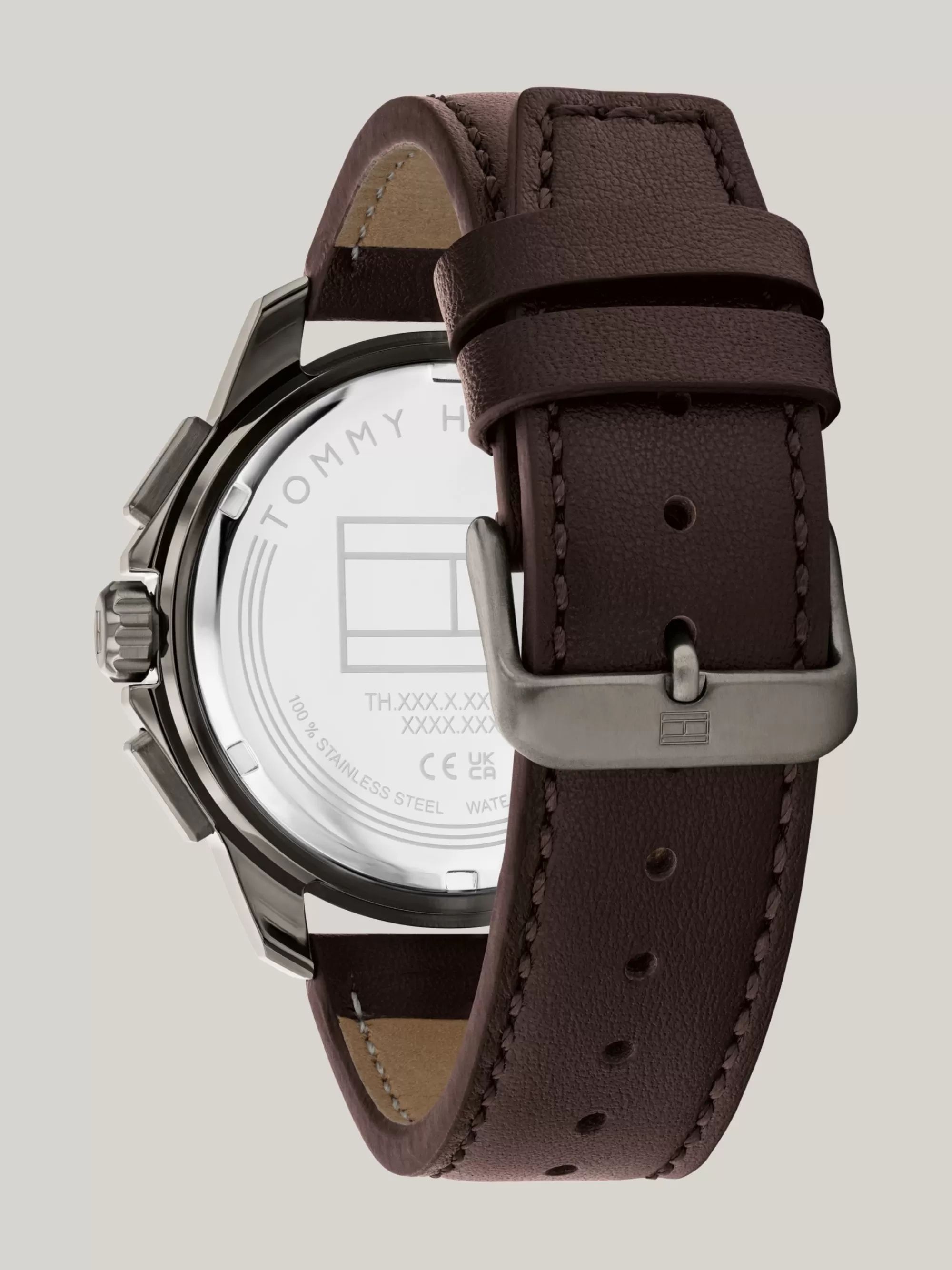 Horloges*Tommy Hilfiger Subdial-horloge Met Donkergrijze Wijzerplaat BROWN