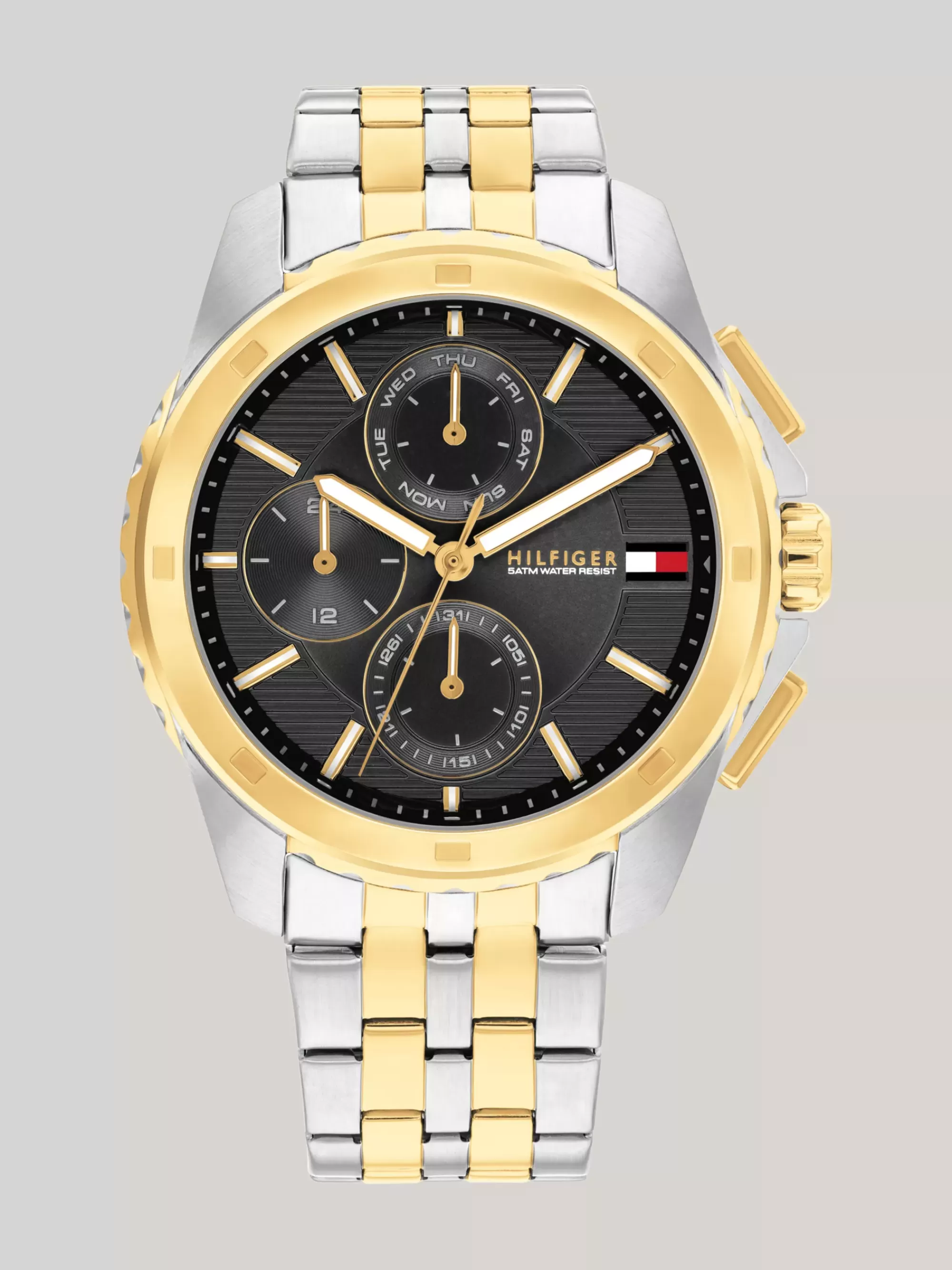 Horloges*Tommy Hilfiger Subdial-horloge Met Grijze Wijzerplaat TWO TONE