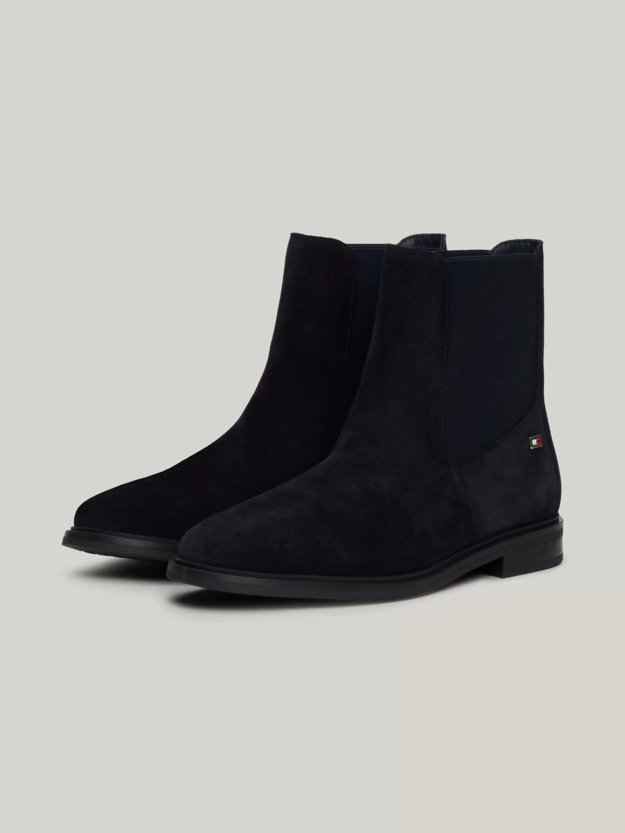 Chelsea Boots | Laarzen & Enkellaarzen*Tommy Hilfiger Suède Chelsea Boot Met Geëmailleerde Vlag SPACE BLUE