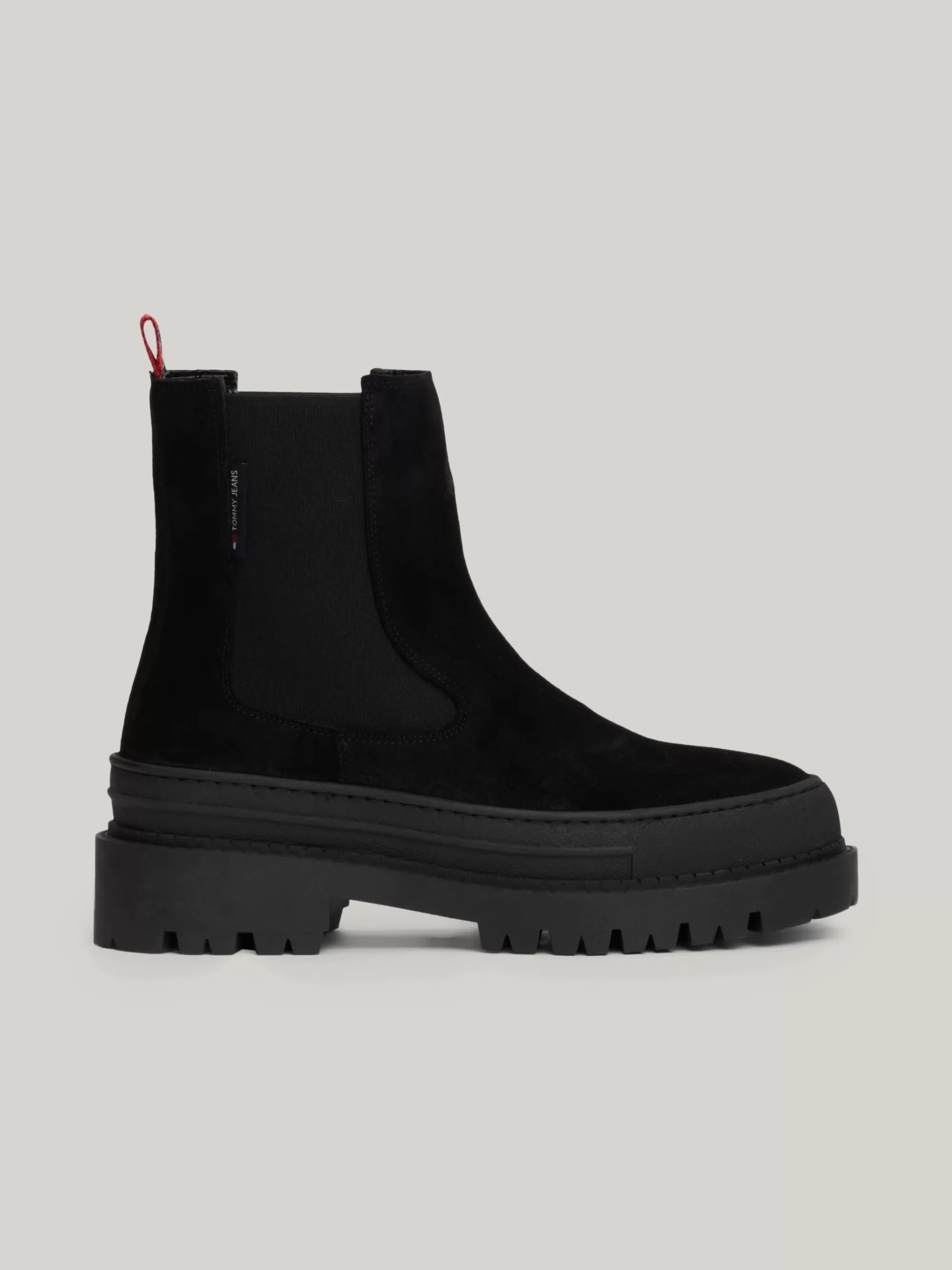 Chelsea Boots | Laarzen & Enkellaarzen*Tommy Hilfiger Suède Chelsea Boot Met Profielzool BLACK