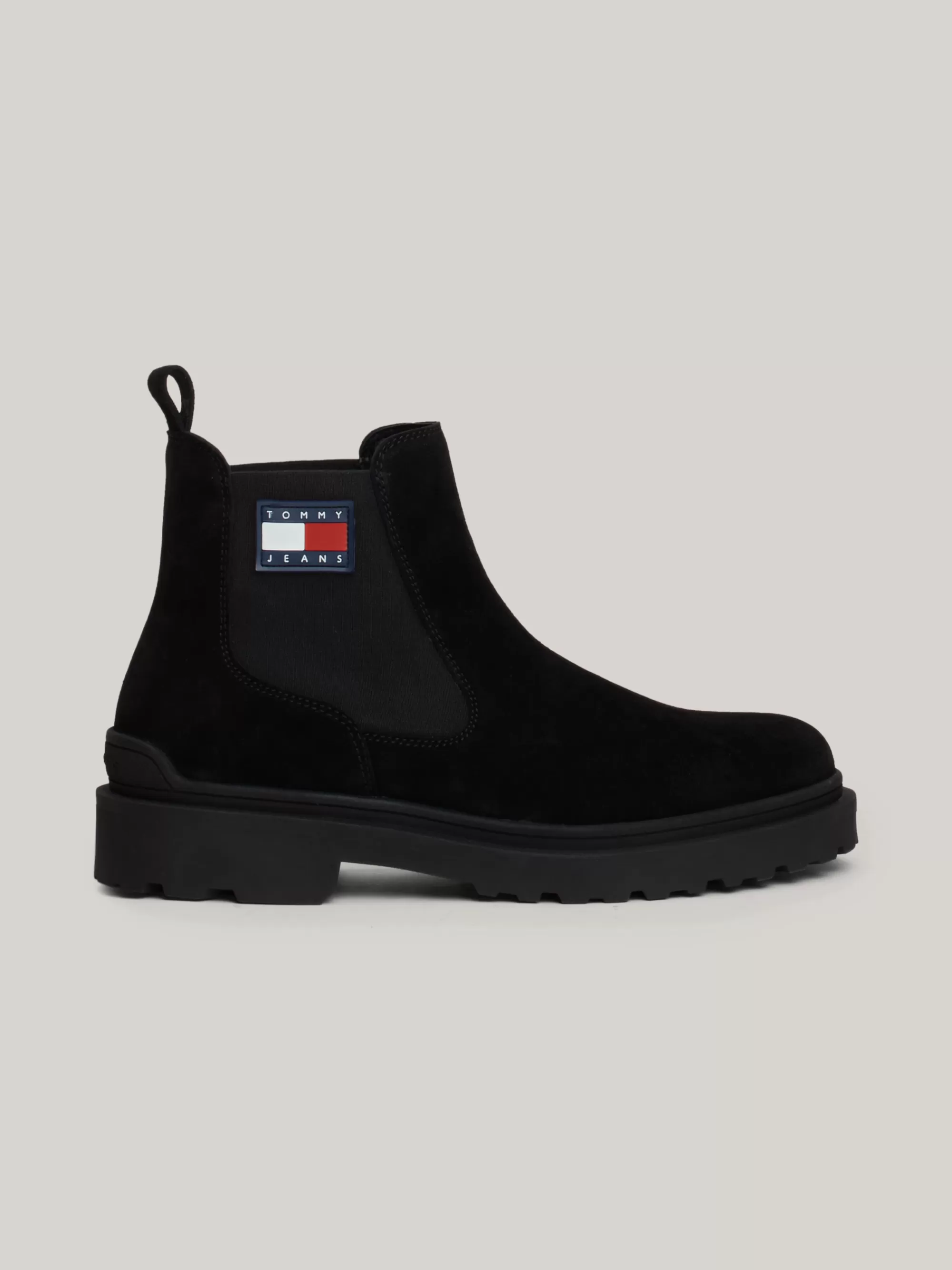 Chelsea Boots | Laarzen*Tommy Hilfiger Suède Chelsea Boot Met Profielzool En Logo BLACK