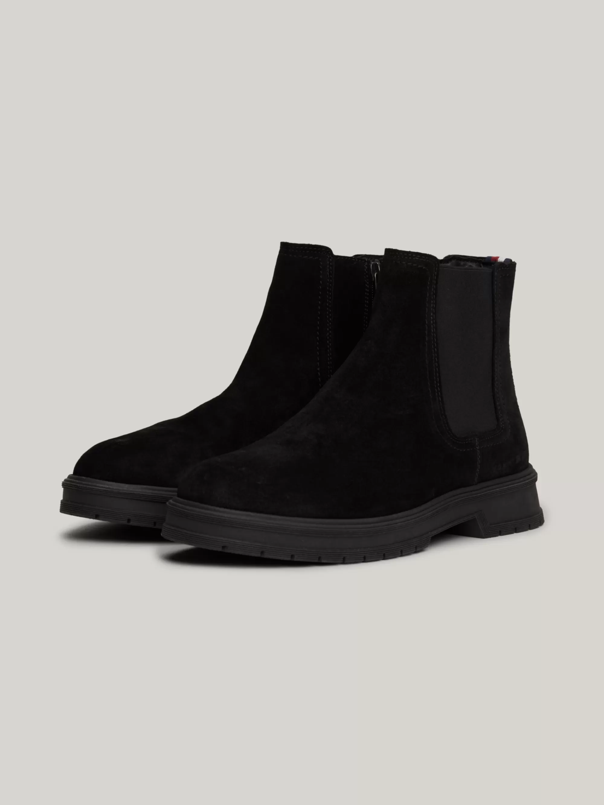 Chelsea Boots | Laarzen*Tommy Hilfiger Suède Chelsea Boot Met Rits BLACK