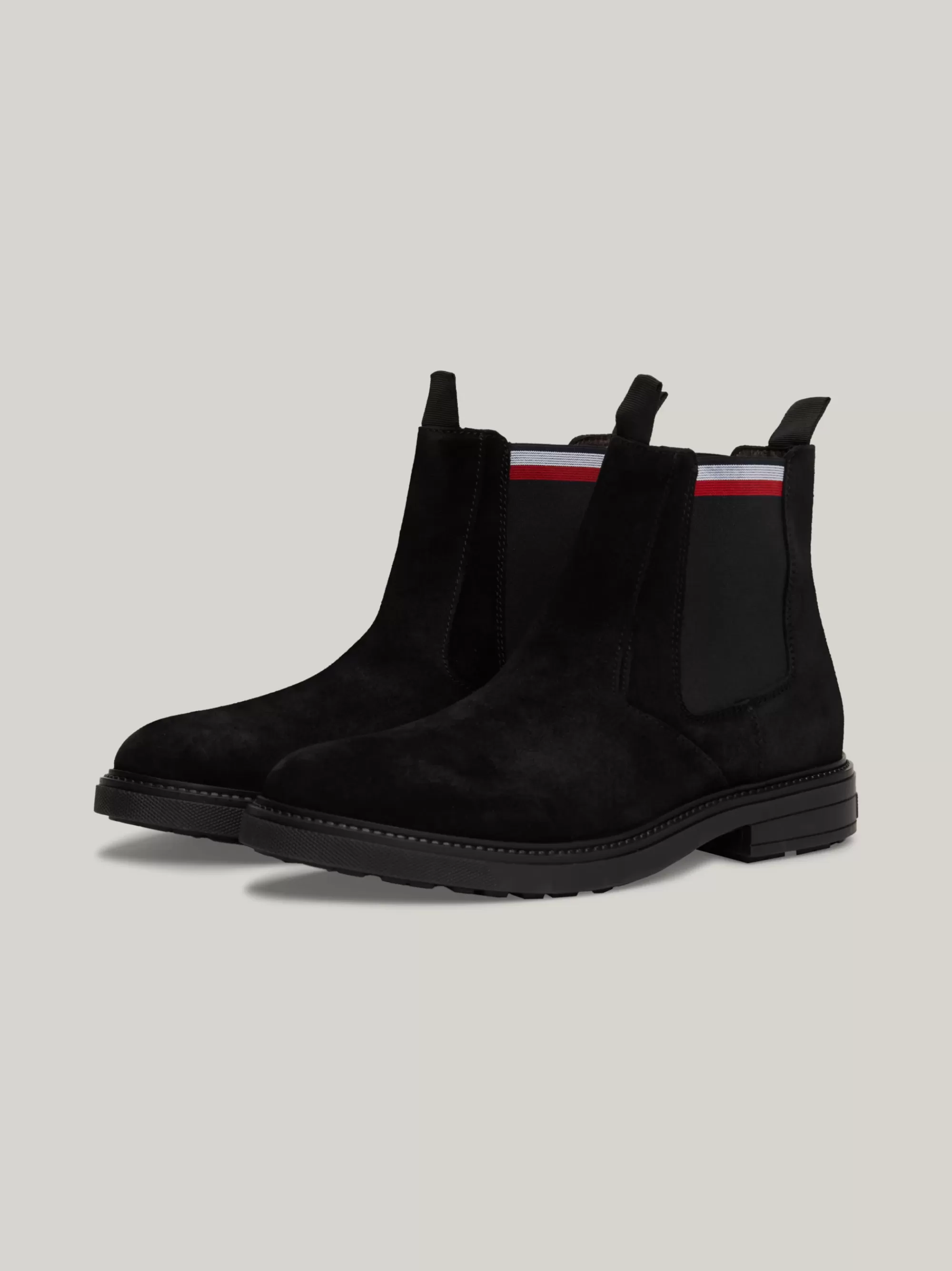 Chelsea Boots | Laarzen*Tommy Hilfiger Suède Chelsea Boot Met Signature-tape BLACK