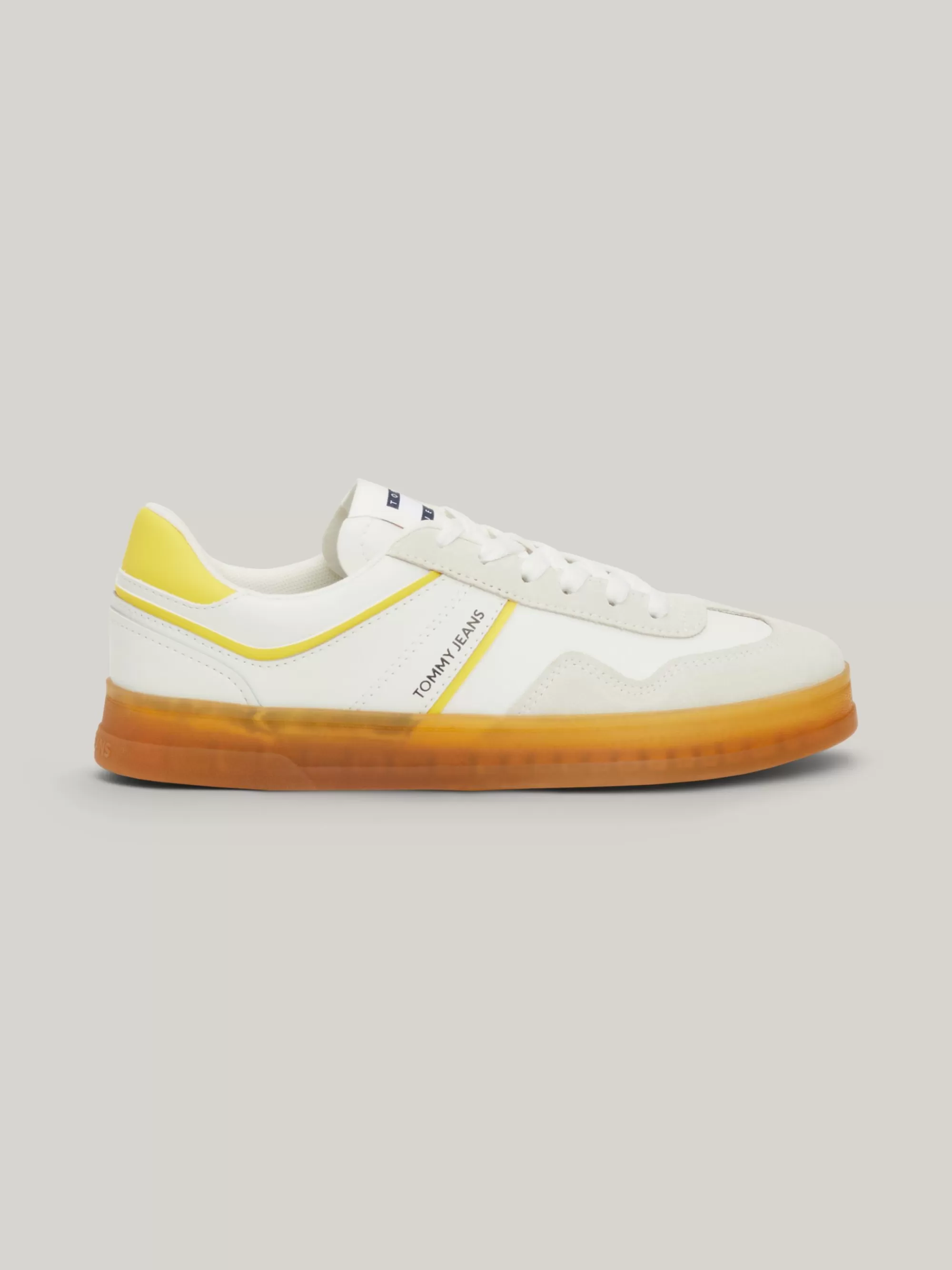 Sneakers*Tommy Hilfiger Suède Court Sneaker Met Gemengde Texturen EUREKA YELLOW