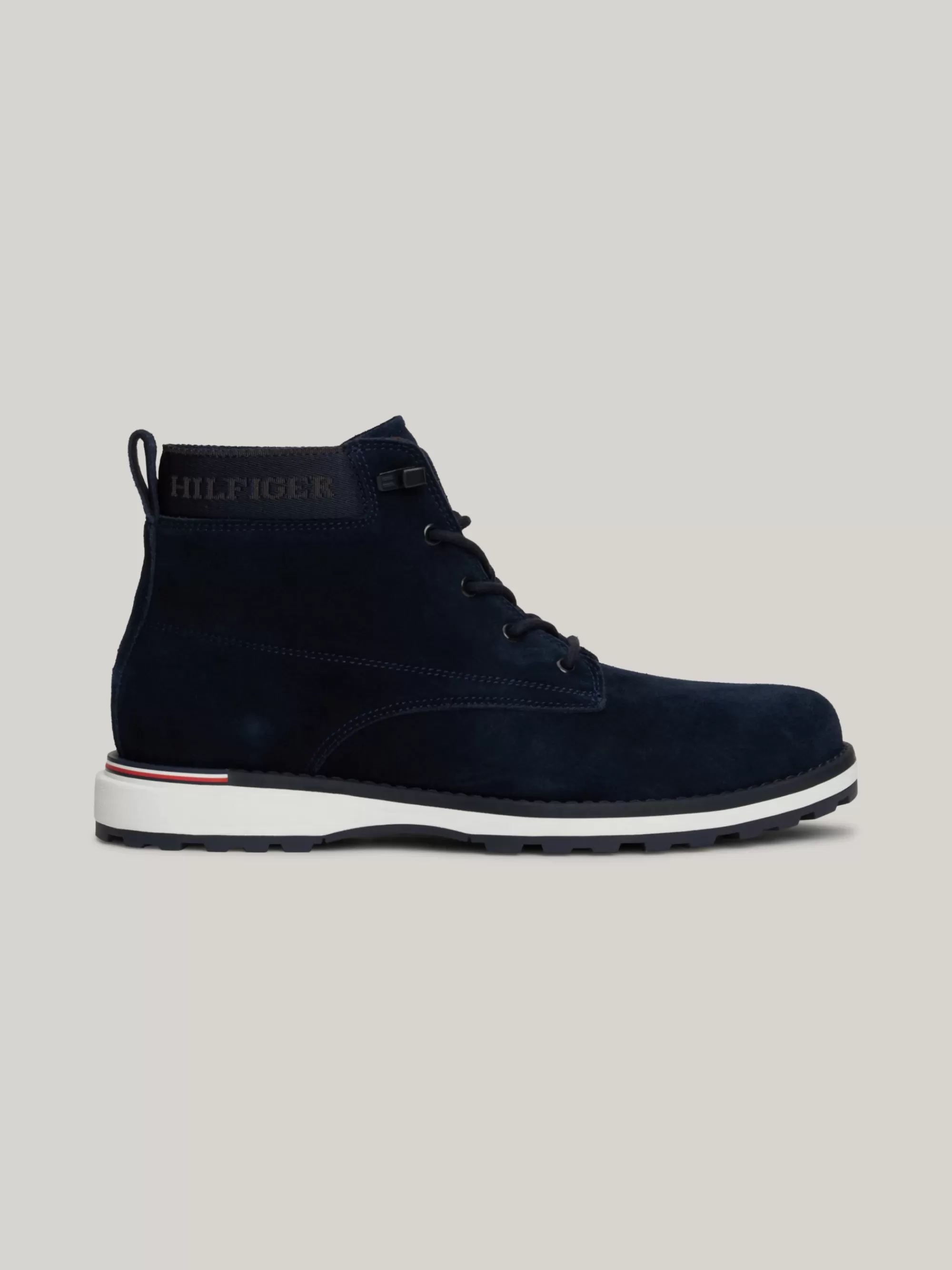Veterboots | Laarzen*Tommy Hilfiger Suède Enkellaars Met Logo DESERT SKY