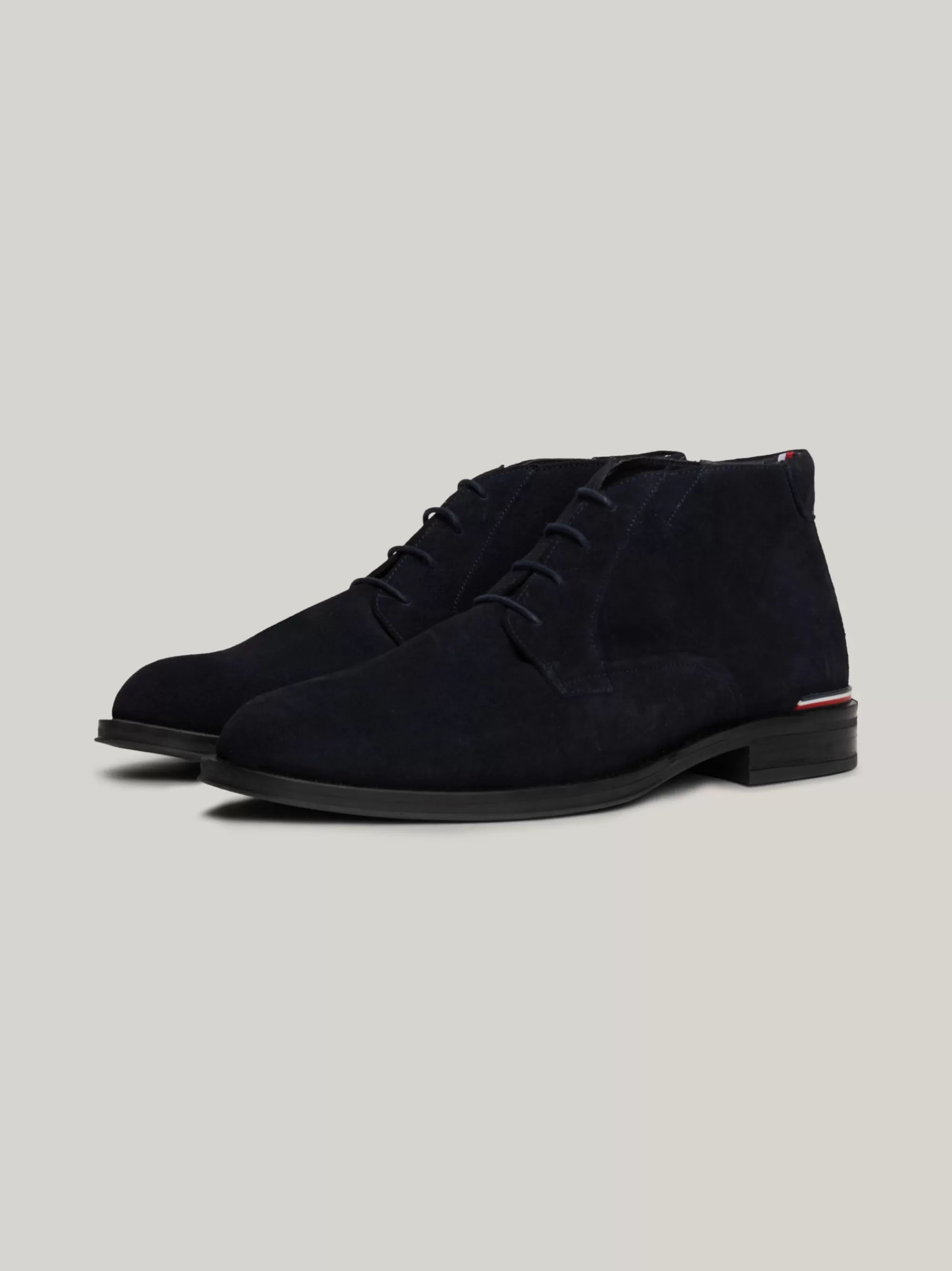 Laarzen | Formele Schoenen*Tommy Hilfiger Suède Enkellaars Met Veters DESERT SKY