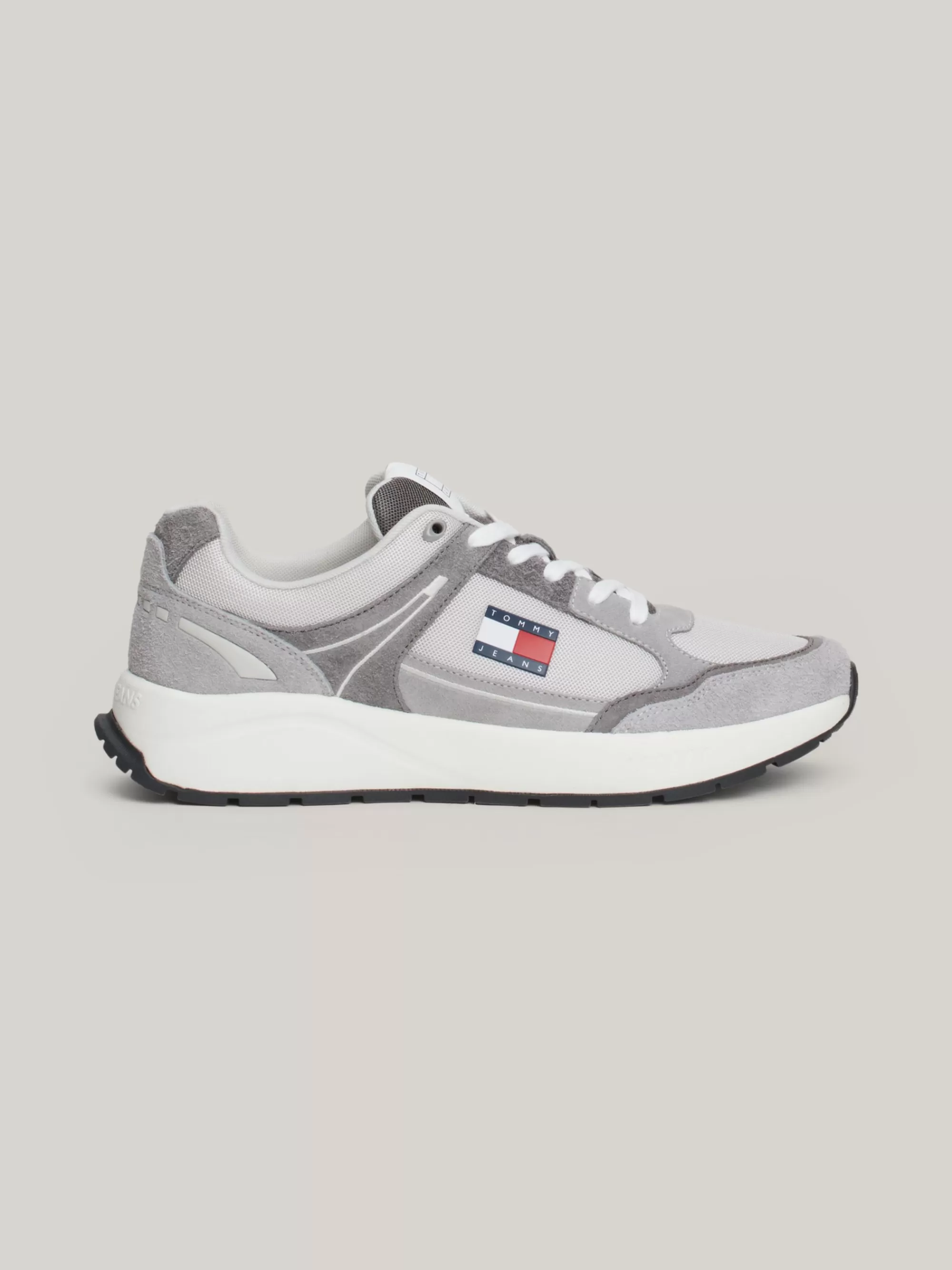 Sneakers*Tommy Hilfiger Suède Hardloopsneaker Met Fijne Profielzool ZINC GREY