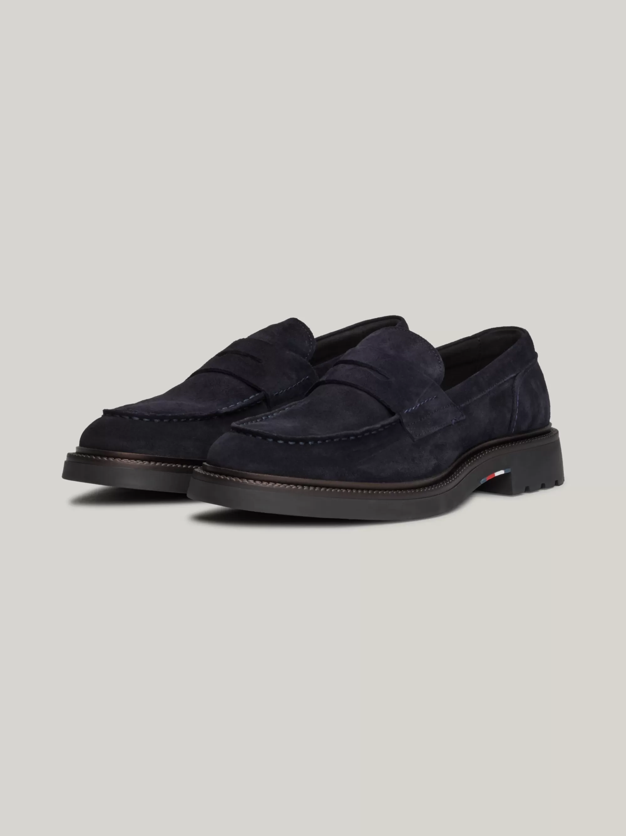 Instappers | Lage Schoenen*Tommy Hilfiger Suède Lichtgewicht Loafer DESERT SKY