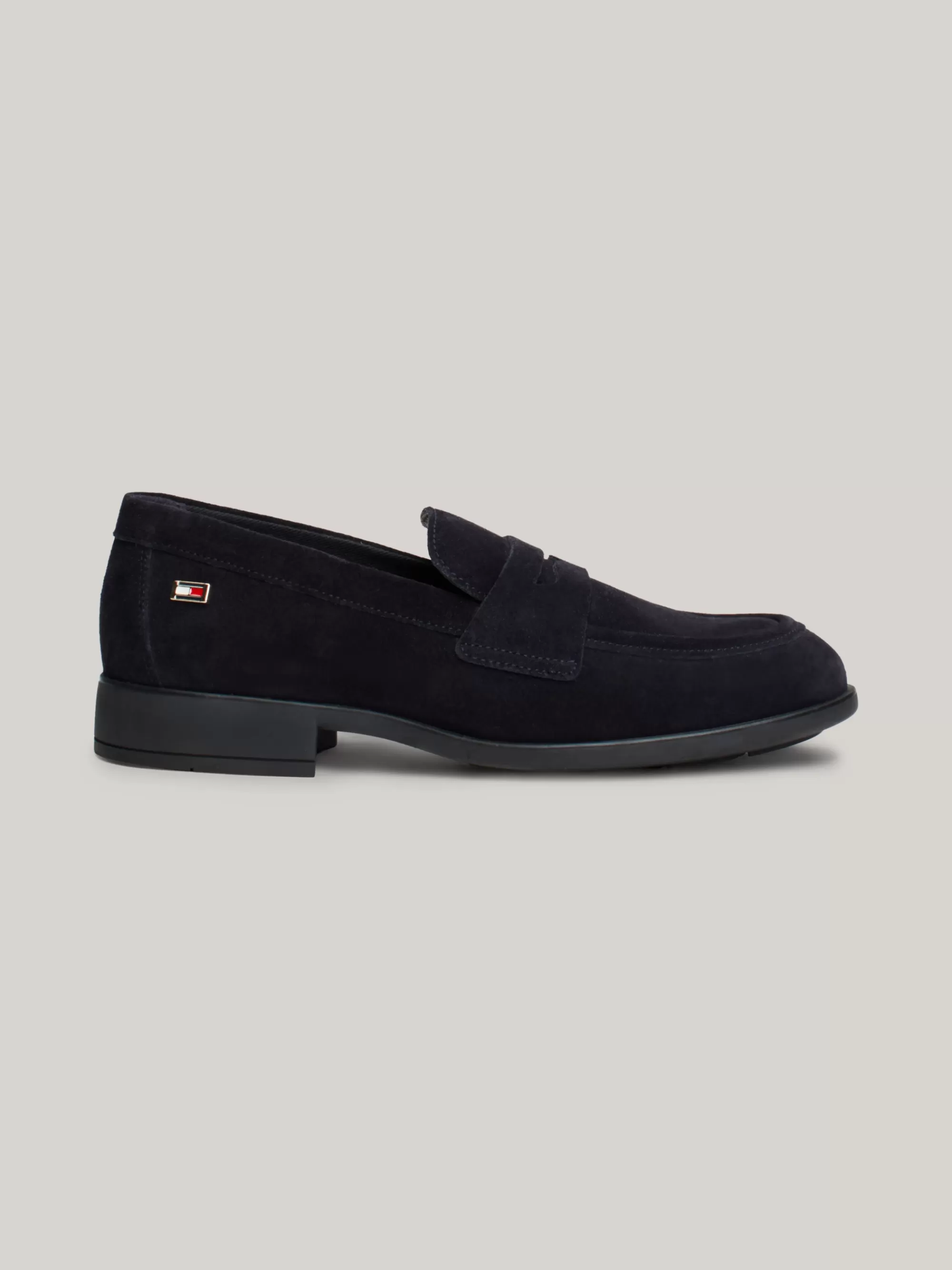 Mocassins & Instappers | Platte Schoenen*Tommy Hilfiger Suède Loafer Met Geëmailleerde Vlag SPACE BLUE