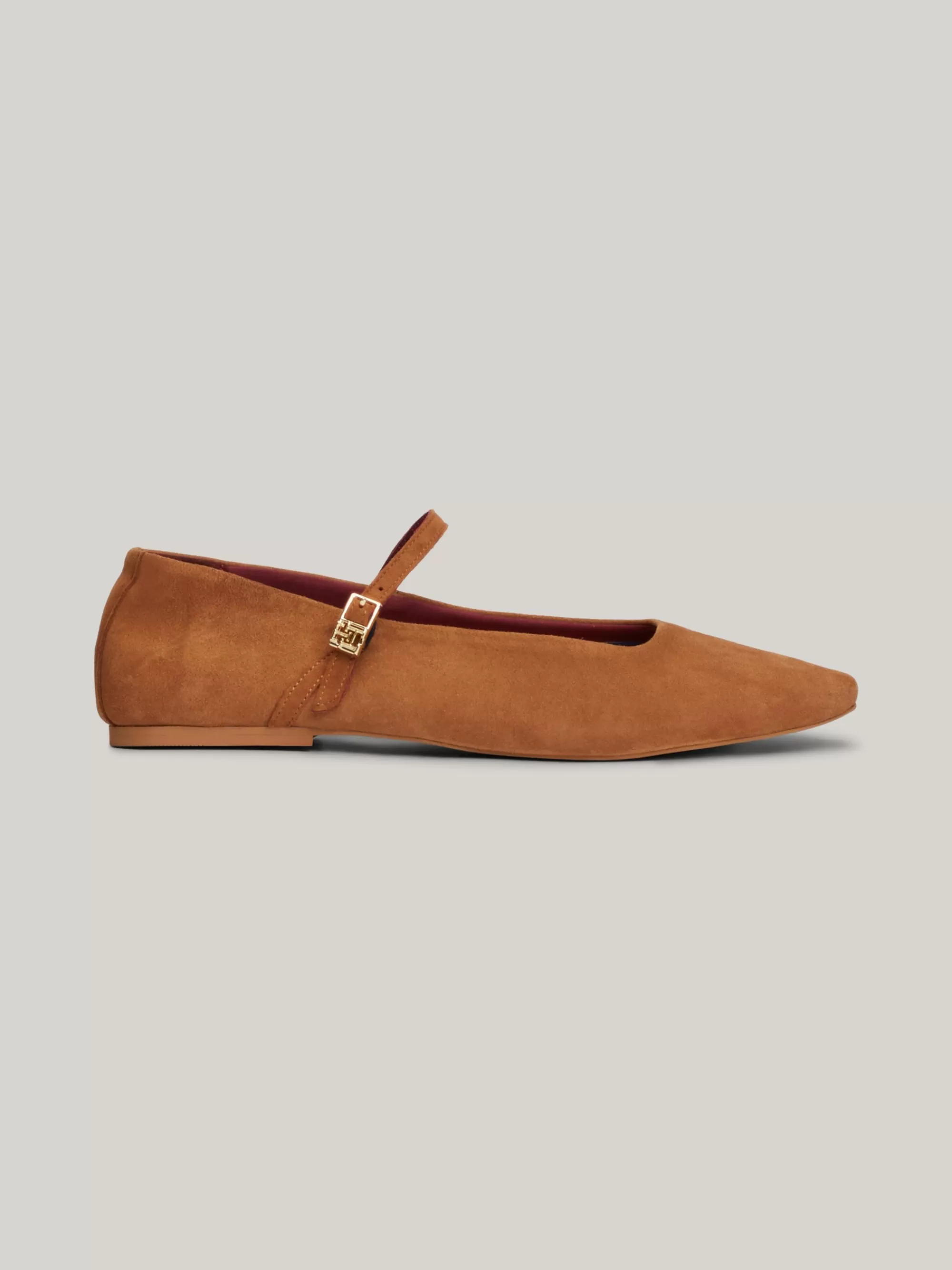 Ballerina's | Platte Schoenen*Tommy Hilfiger Suède Mary Jane Ballerina DRIFTWOOD BROWN