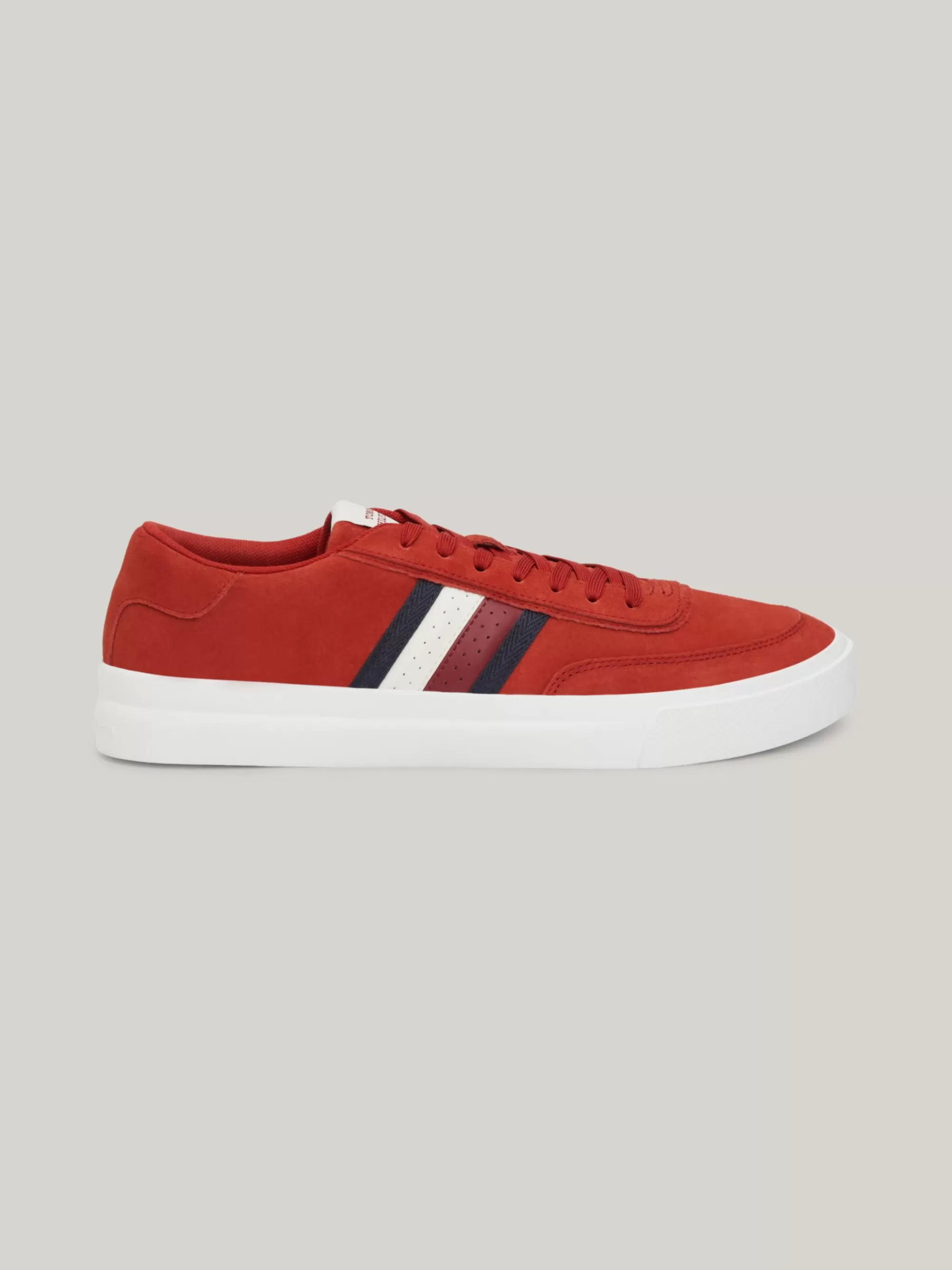 Sneakers*Tommy Hilfiger Suède Sneaker Met Cupsole En Logo DARK MAGMA