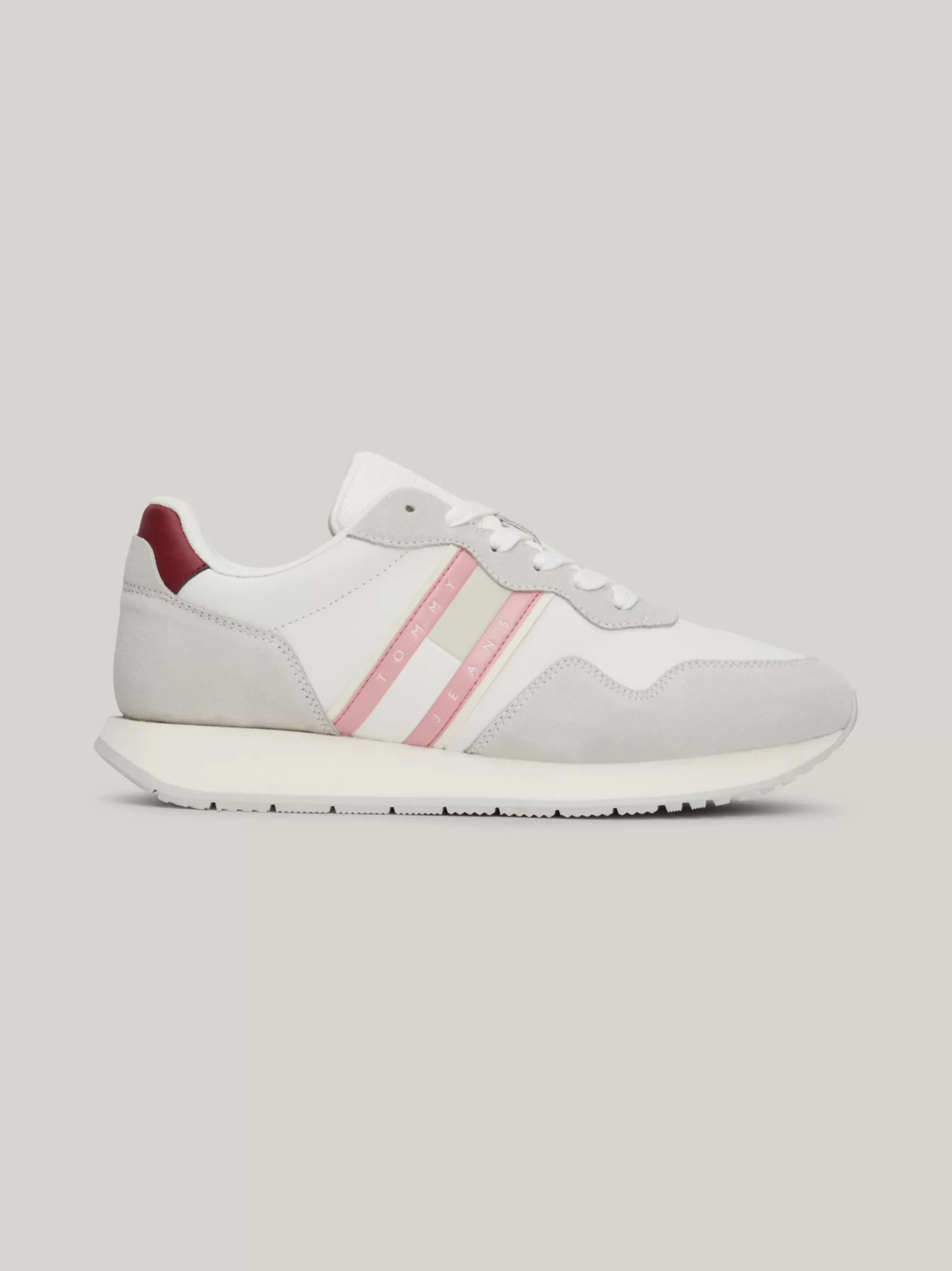 Sneakers*Tommy Hilfiger Suède Sneaker Met Gemengde Texturen STRATUS GREY