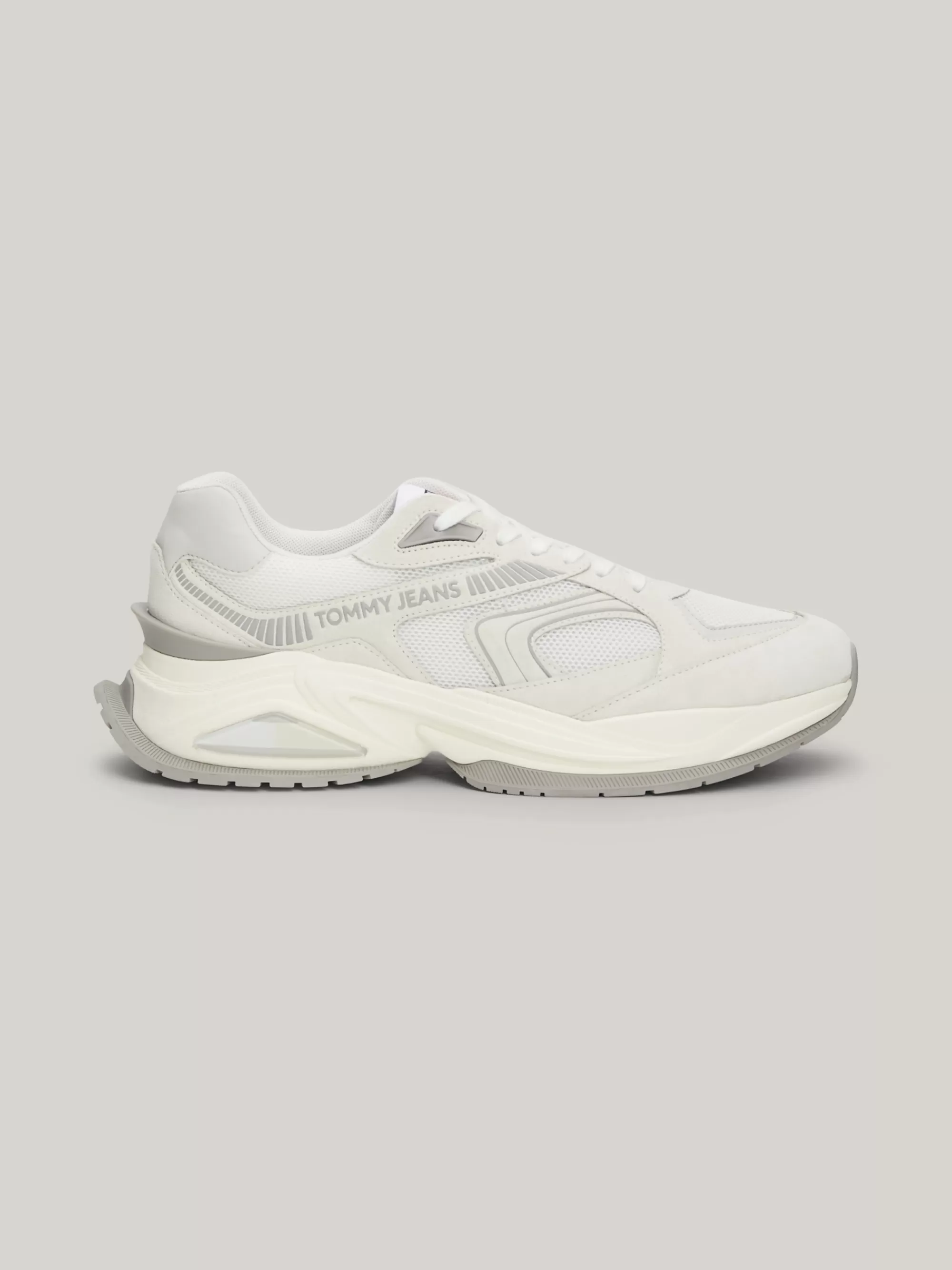 Sneakers*Tommy Hilfiger Suède Sneaker Met Gemengde Texturen STRATUS GREY