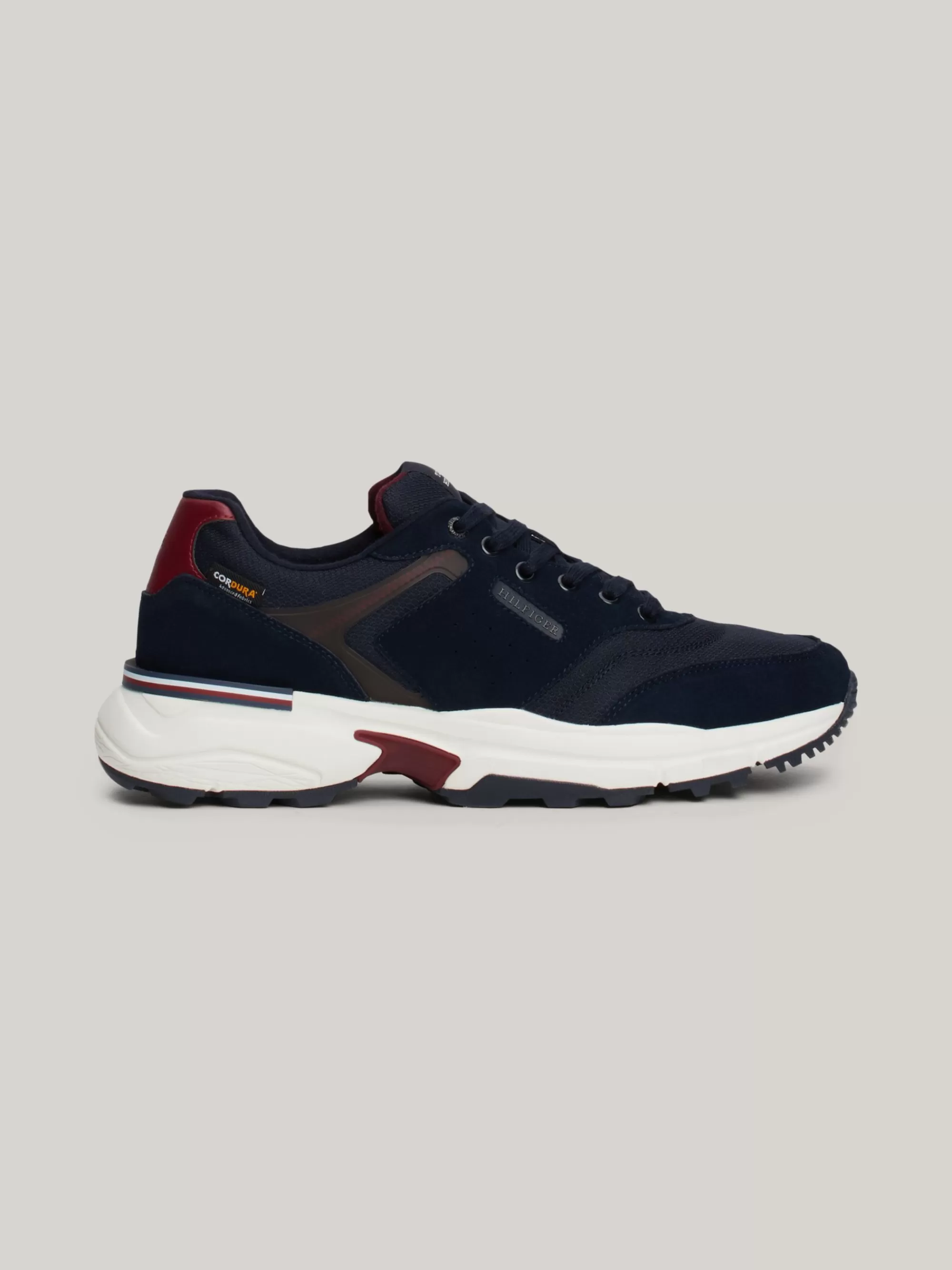 Sneakers*Tommy Hilfiger Suède Sneaker Met Profielzool DESERT SKY