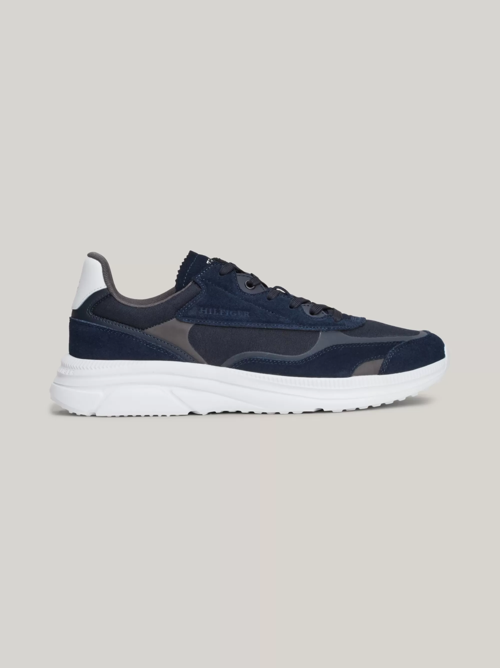 Sneakers*Tommy Hilfiger Suède Sneaker Met Reliëflogo DESERT SKY