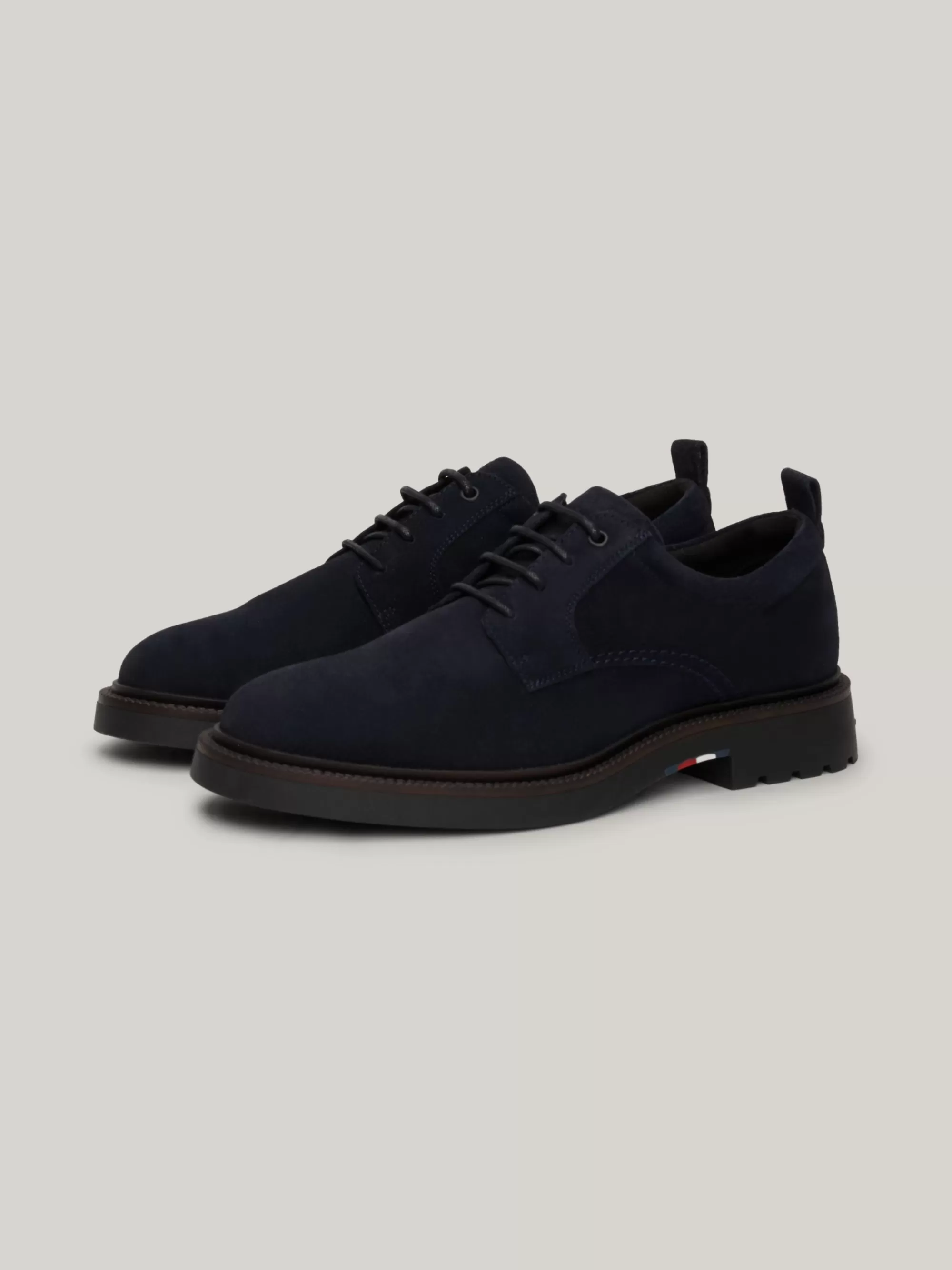 Formele Schoenen*Tommy Hilfiger Suède Veterschoen DESERT SKY