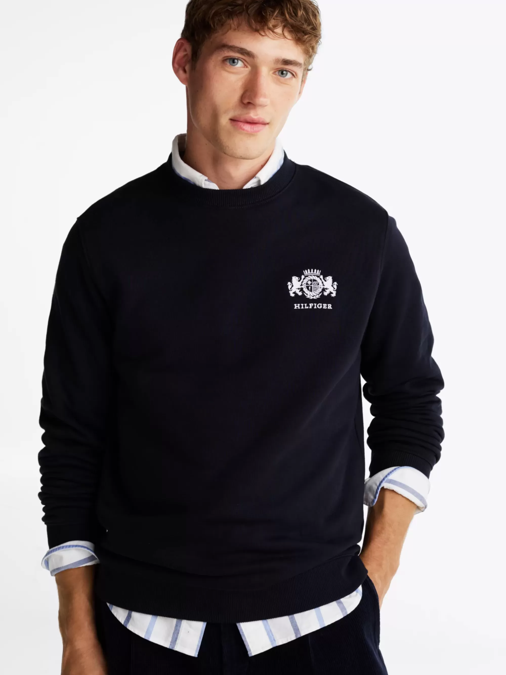 Sweatshirts & Hoodies*Tommy Hilfiger Sweatshirt Met Geborduurd Logo DESERT SKY