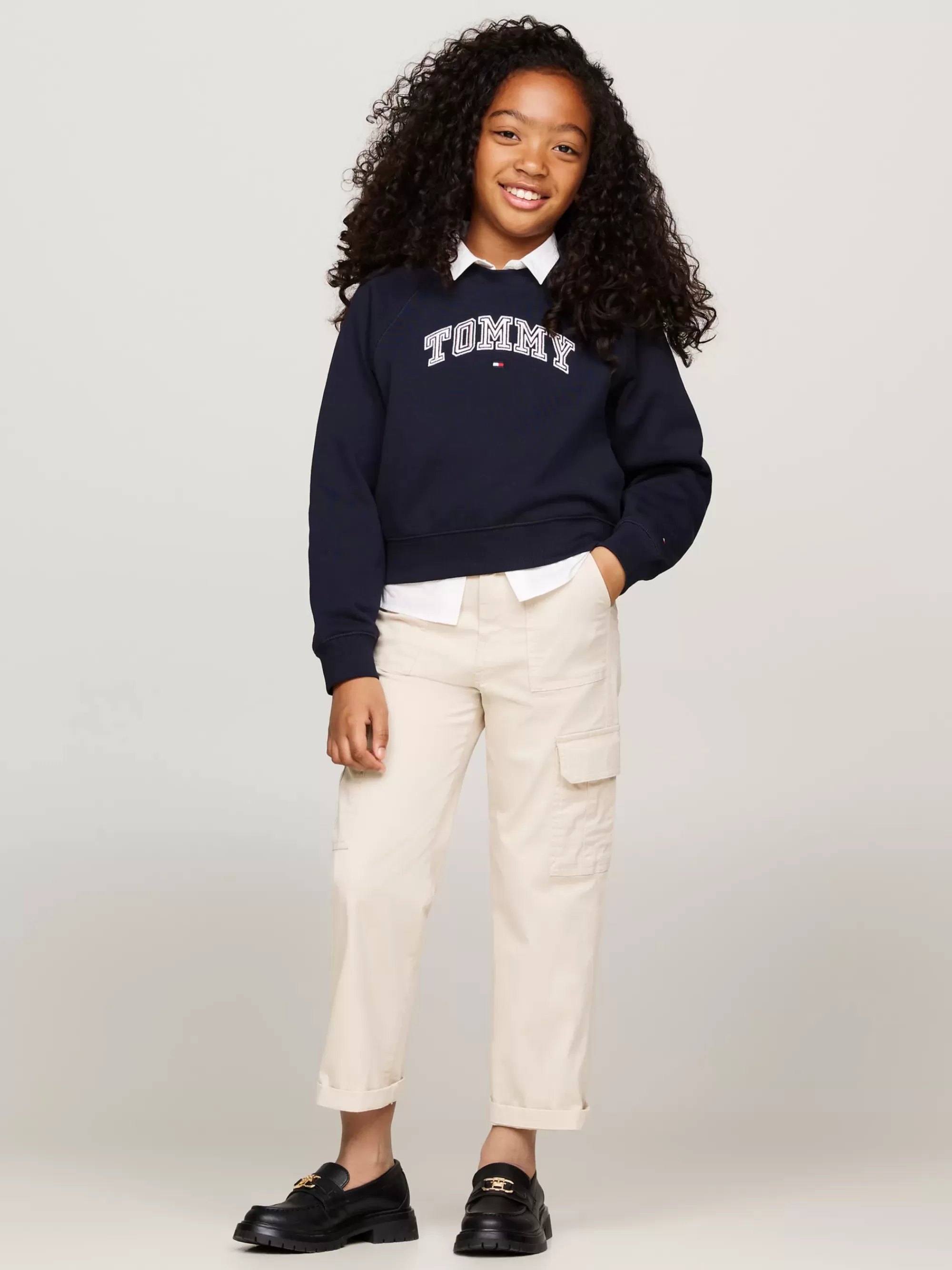 Sweatshirts & Hoodies*Tommy Hilfiger Sweatshirt Met Geborduurd Varsity Logo DESERT SKY