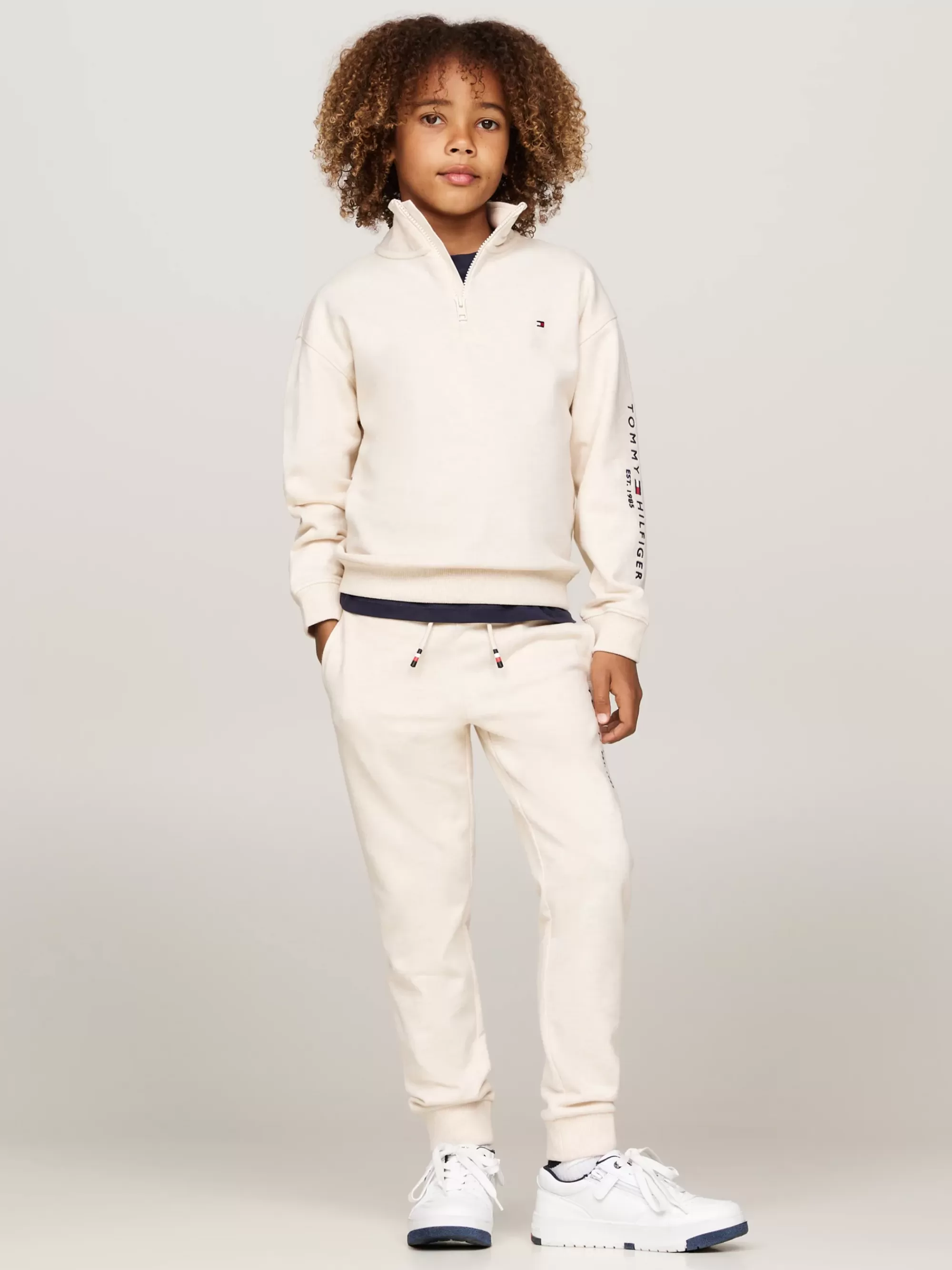 Sweatshirts & Hoodies | Sweatshirts & Hoodies*Tommy Hilfiger Sweatshirt Met Hoge Hals En Halve Rits CALICO HEATHER