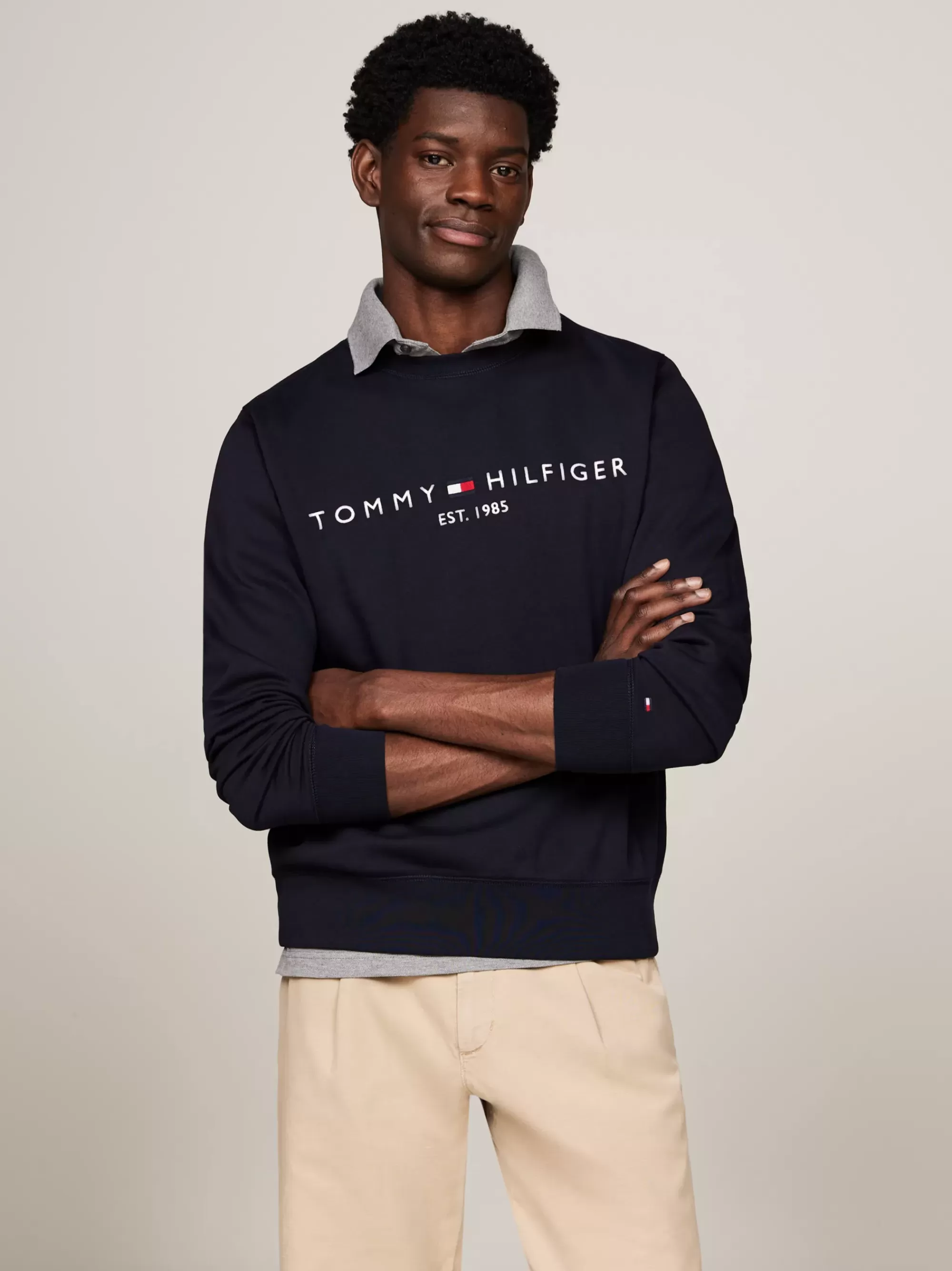 Sweatshirts & Hoodies*Tommy Hilfiger Sweatshirt Met Ronde Hals En Geborduurd Logo DESERT SKY