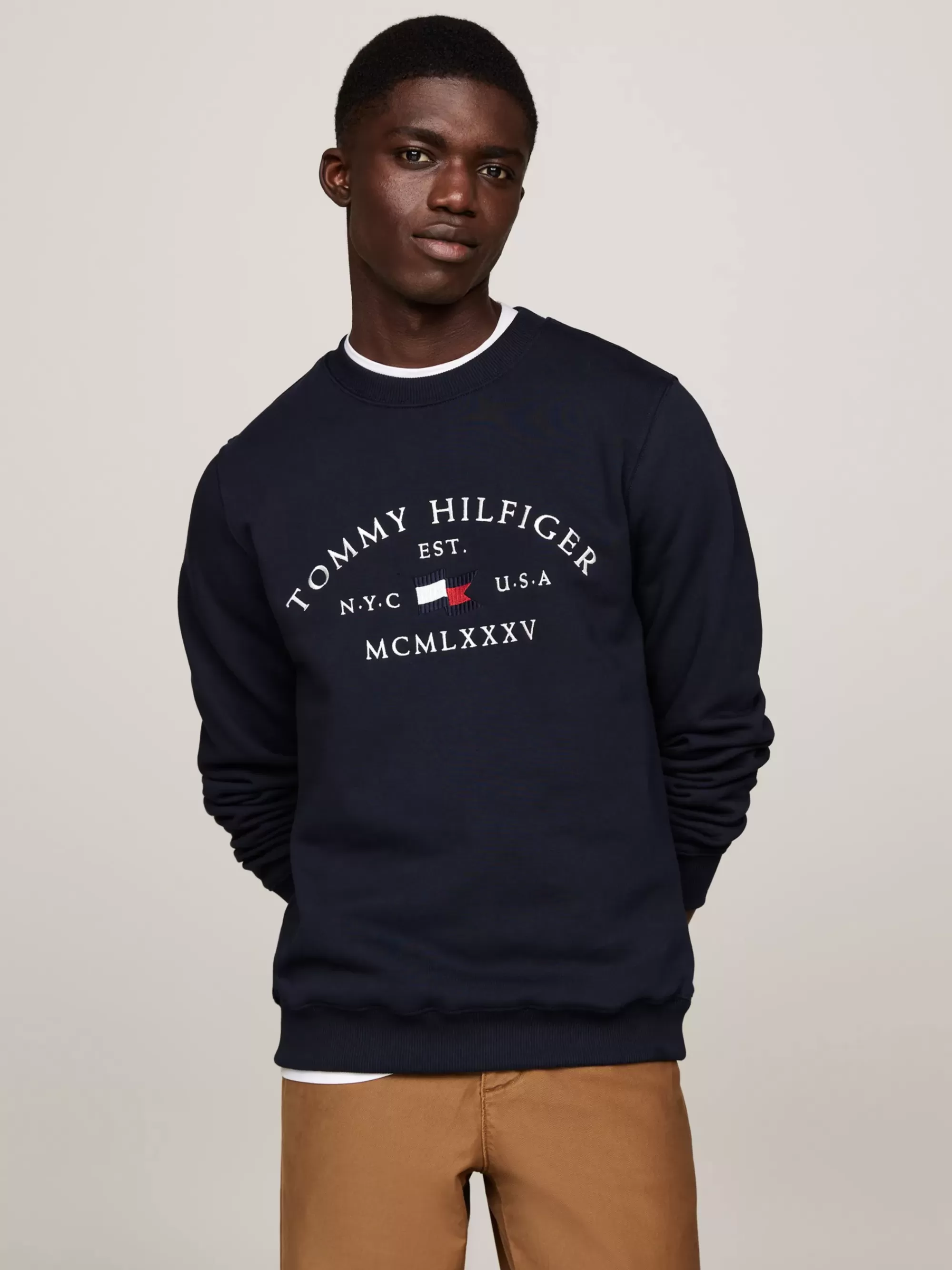 Sweatshirts & Hoodies*Tommy Hilfiger Sweatshirt Met Ronde Hals En Geborduurd Logo DESERT SKY
