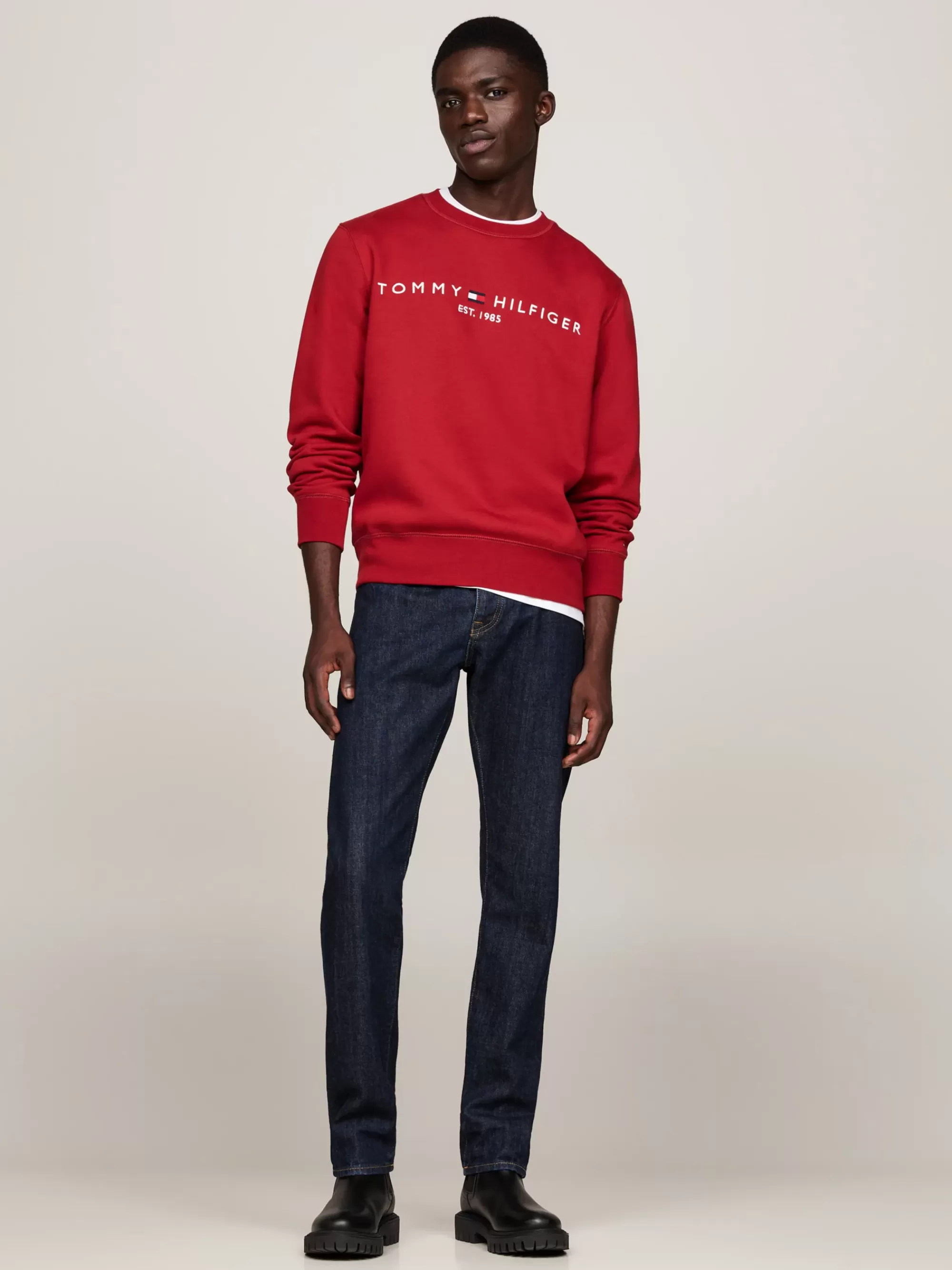 Sweatshirts & Hoodies*Tommy Hilfiger Sweatshirt Met Ronde Hals En Geborduurd Logo DARK MAGMA