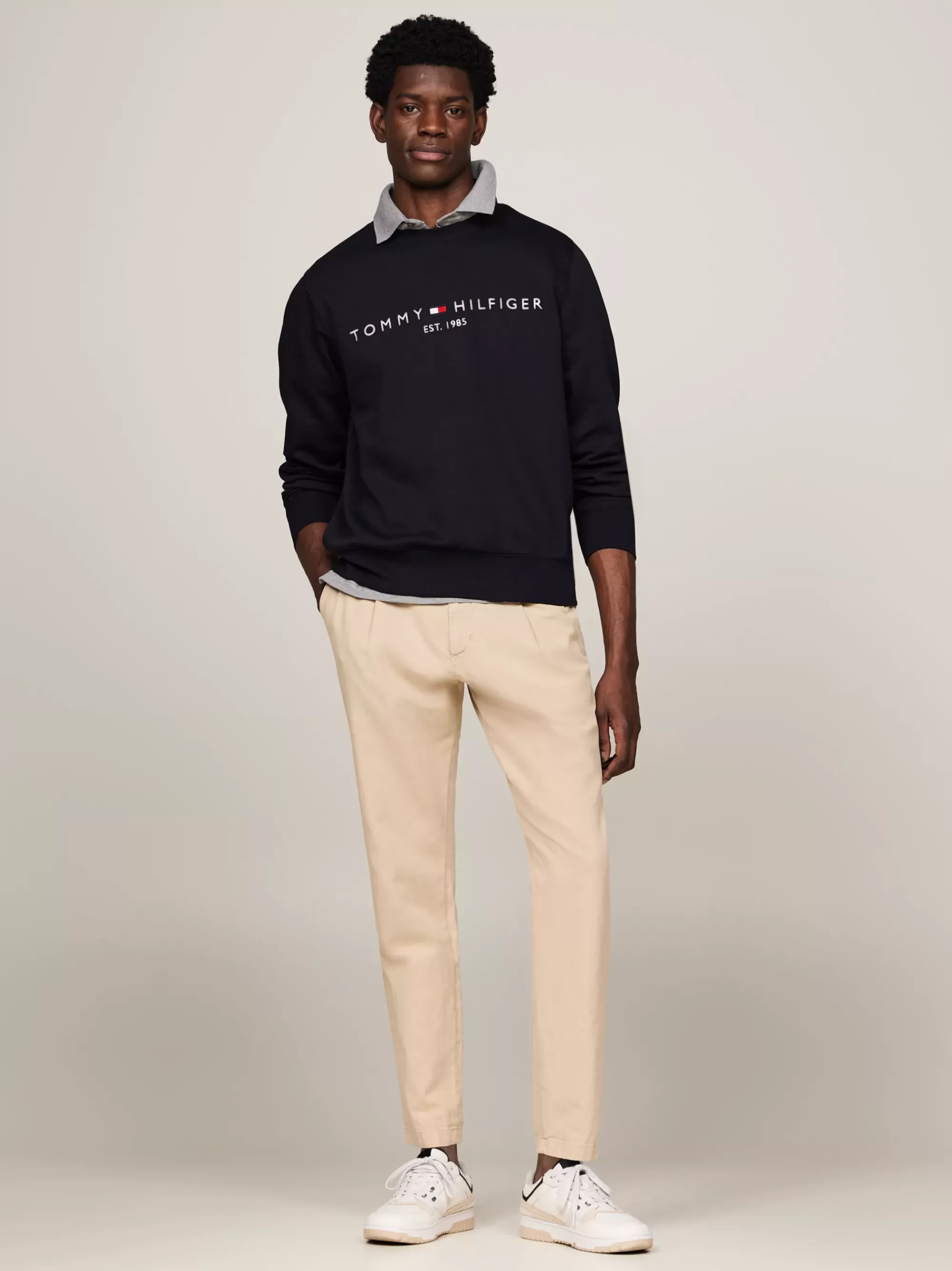 Sweatshirts & Hoodies*Tommy Hilfiger Sweatshirt Met Ronde Hals En Geborduurd Logo DESERT SKY