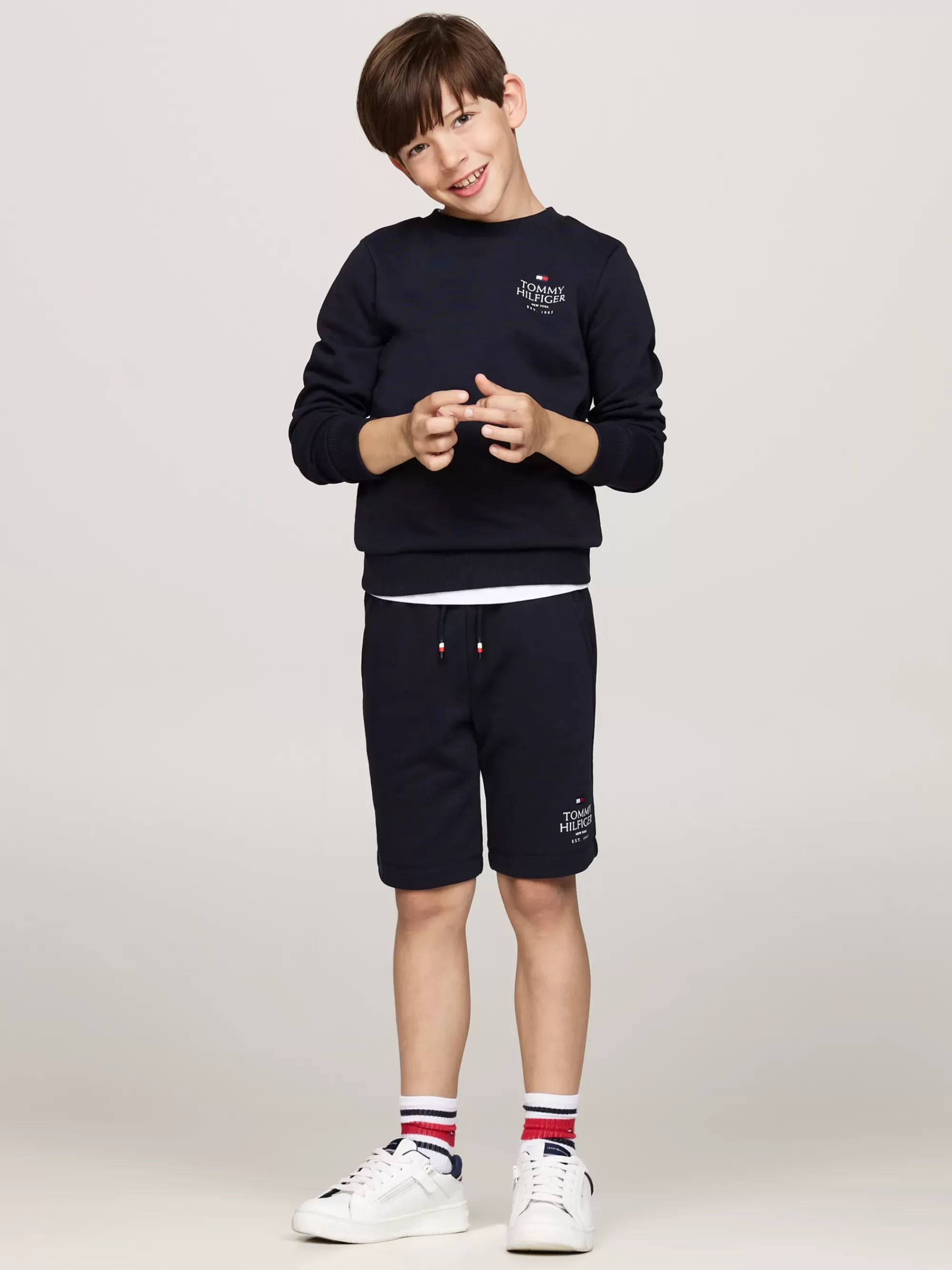 Sweatshirts & Hoodies*Tommy Hilfiger Sweatshirt Met Ronde Hals En Hilfiger-logo DESERT SKY