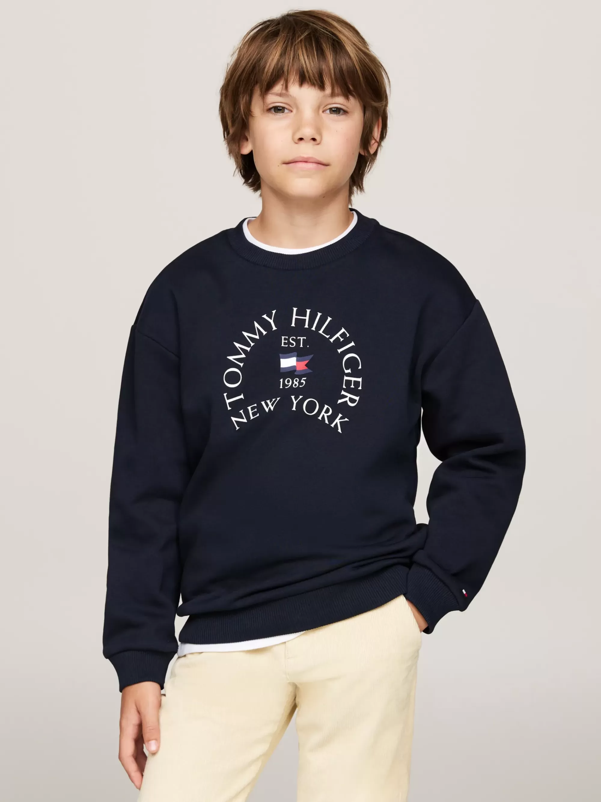 Sweatshirts & Hoodies*Tommy Hilfiger Sweatshirt Met Ronde Hals En Logo DESERT SKY
