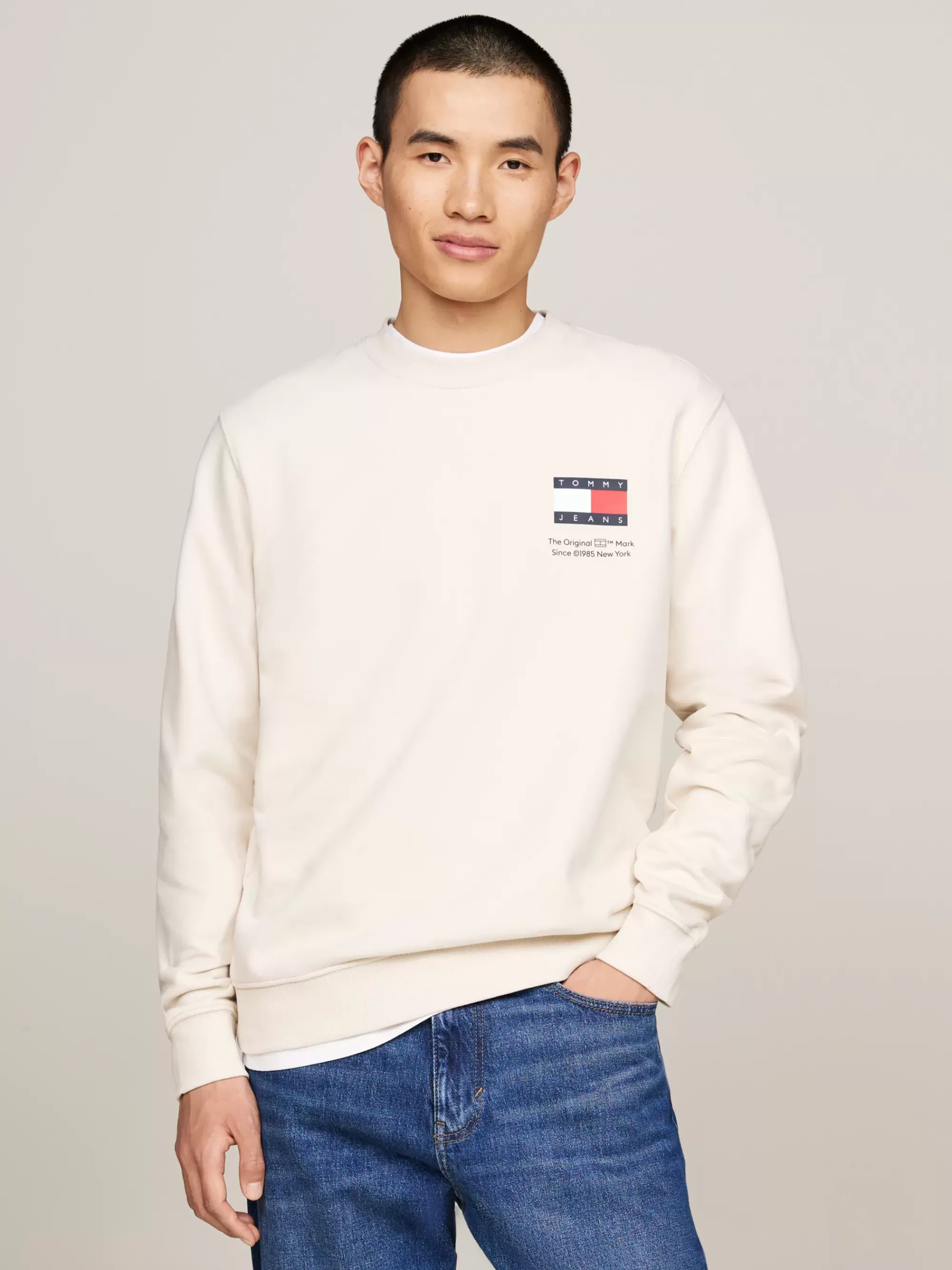 Plus Size Kleding & Inclusieve Maten | Sweatshirts & Hoodies*Tommy Hilfiger Sweatshirt Met Ronde Hals En Logo NEWSPRINT