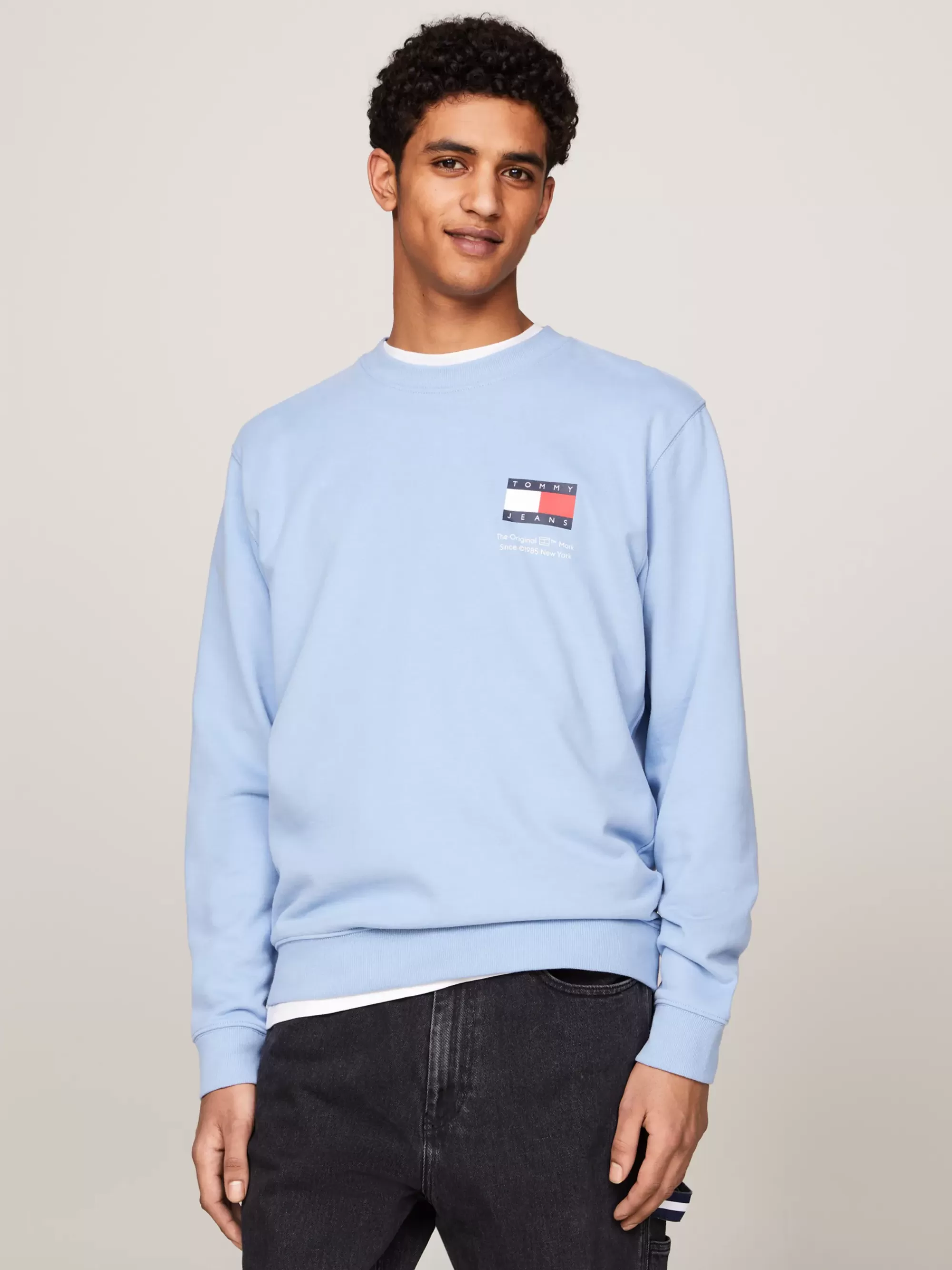 Plus Size Kleding & Inclusieve Maten | Sweatshirts & Hoodies*Tommy Hilfiger Sweatshirt Met Ronde Hals En Logo WESTSIDE BLUE