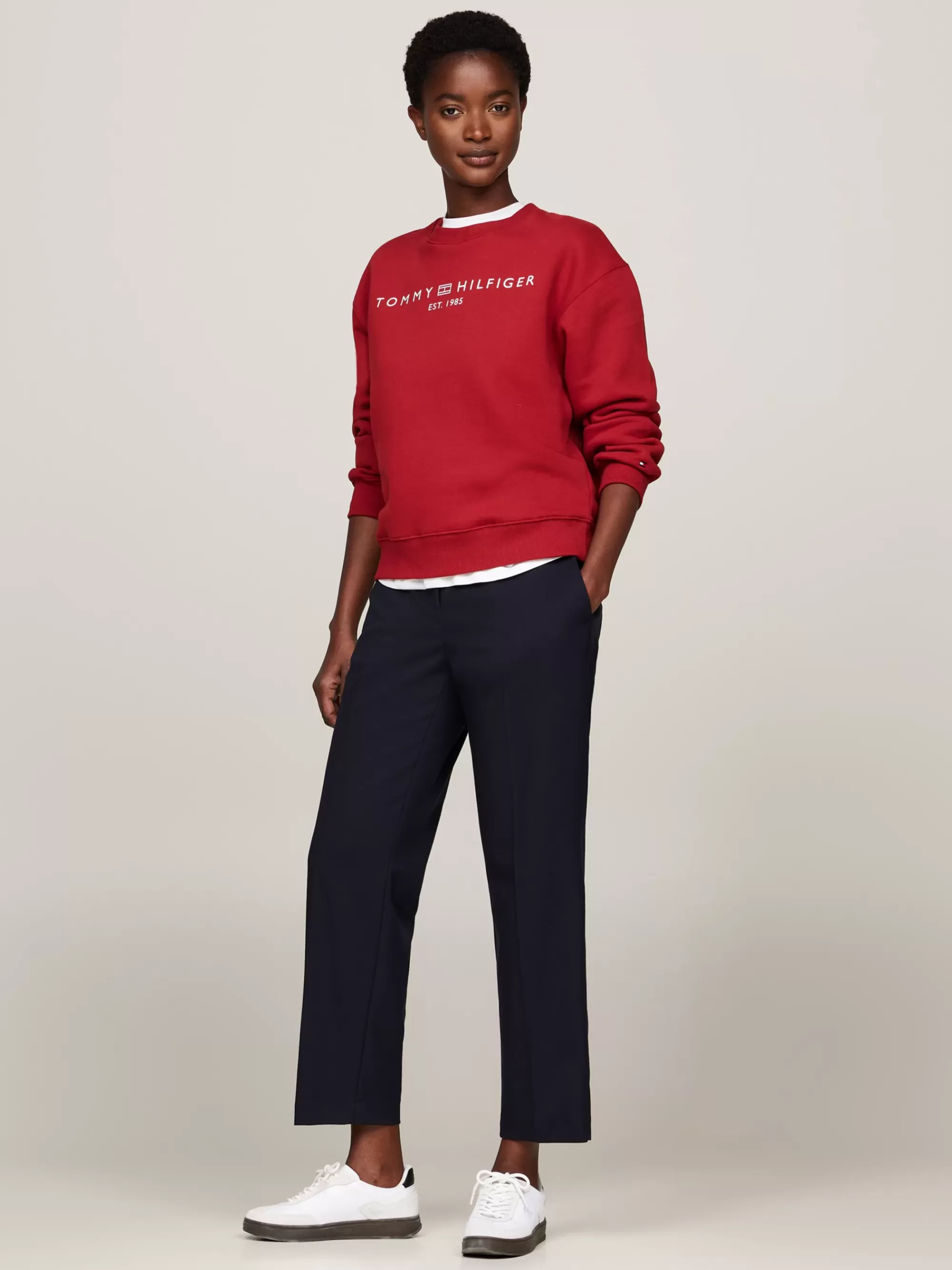 Sweatshirts & Hoodies*Tommy Hilfiger Sweatshirt Met Ronde Hals En Logo DARK MAGMA